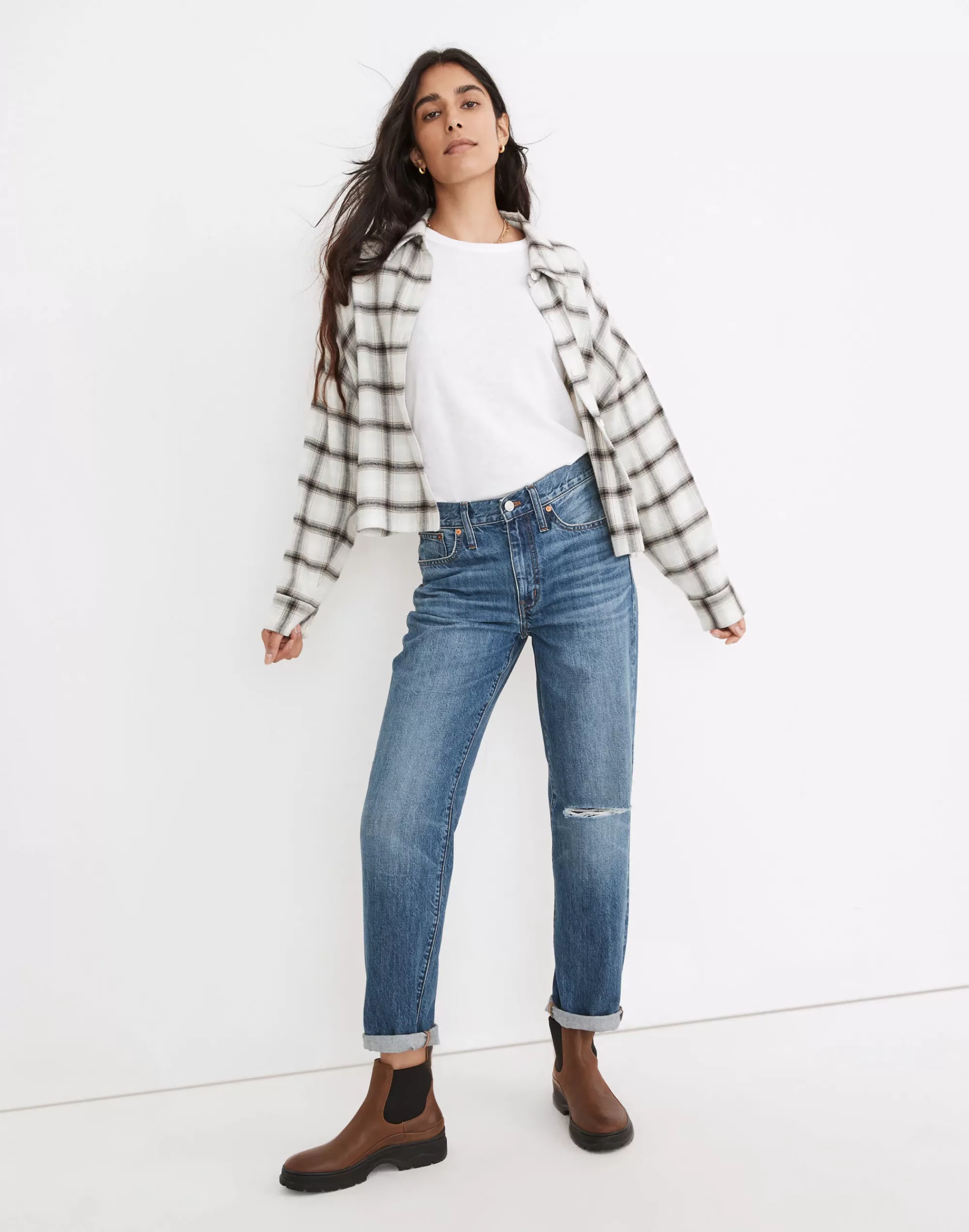 Madewell Boyjeans>The Slouchy Boyjean In : Slit-Knee Edition Standen Wash