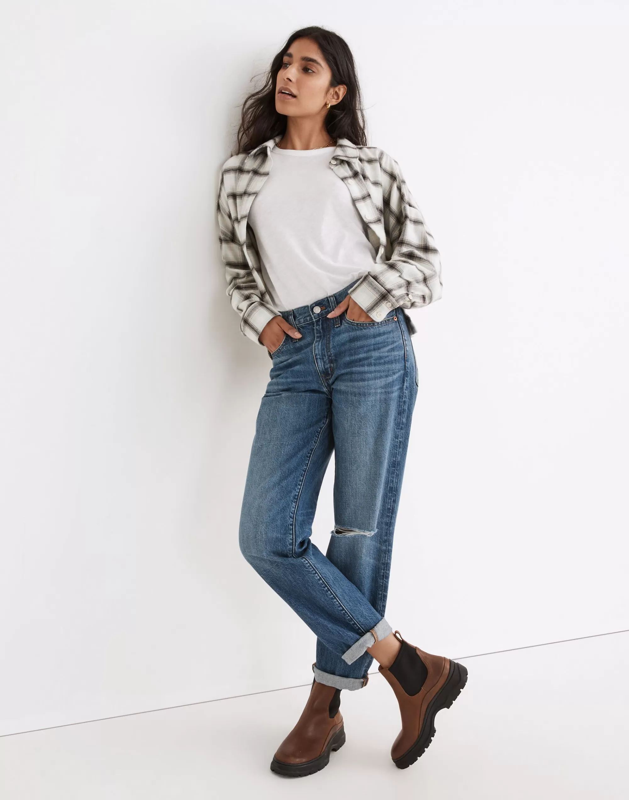 Madewell Jeans>The Slouchy Boyjean In : Slit-Knee Edition Standen Wash