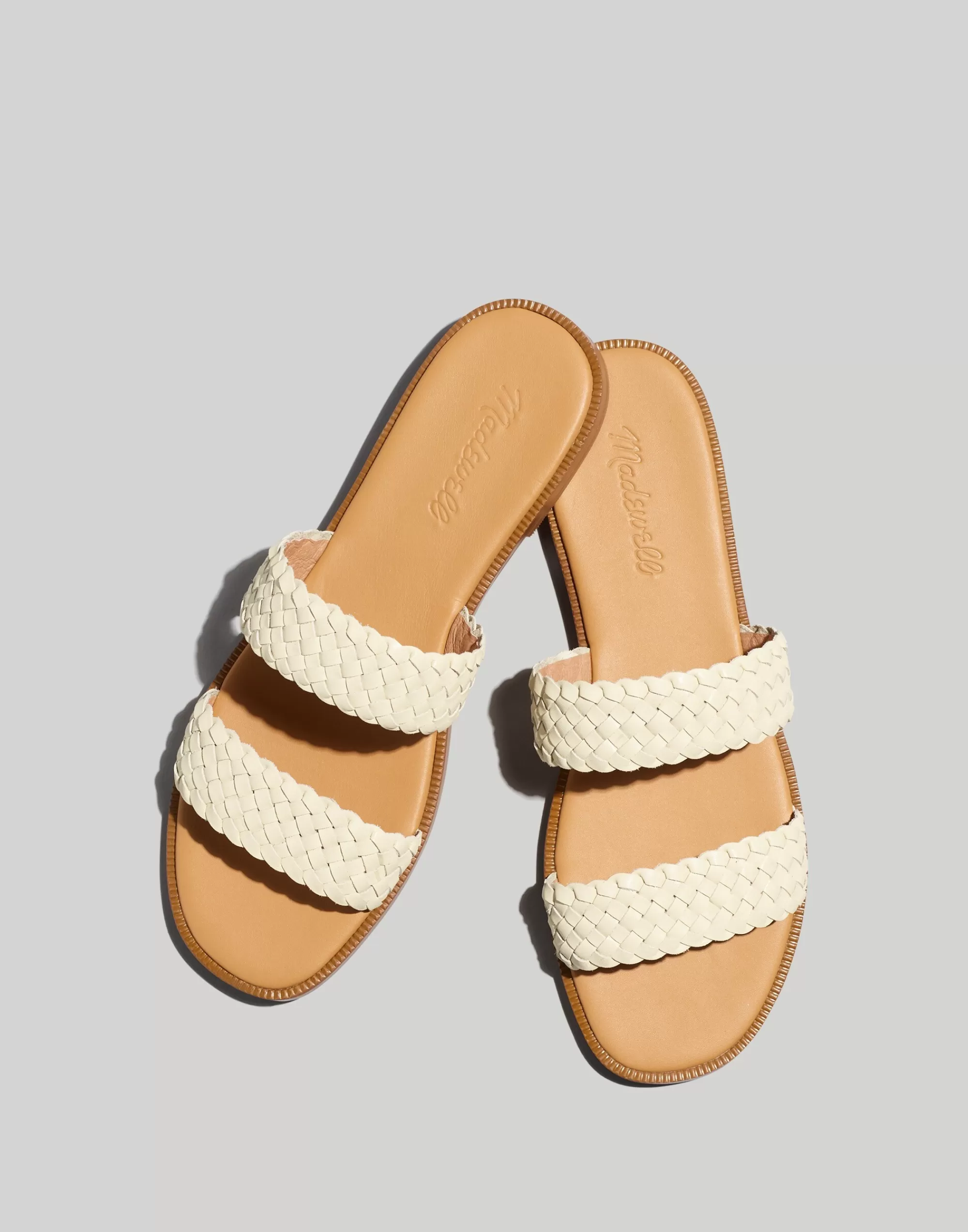 Madewell Sandals>The Teagan Slide Al In Leather Sand