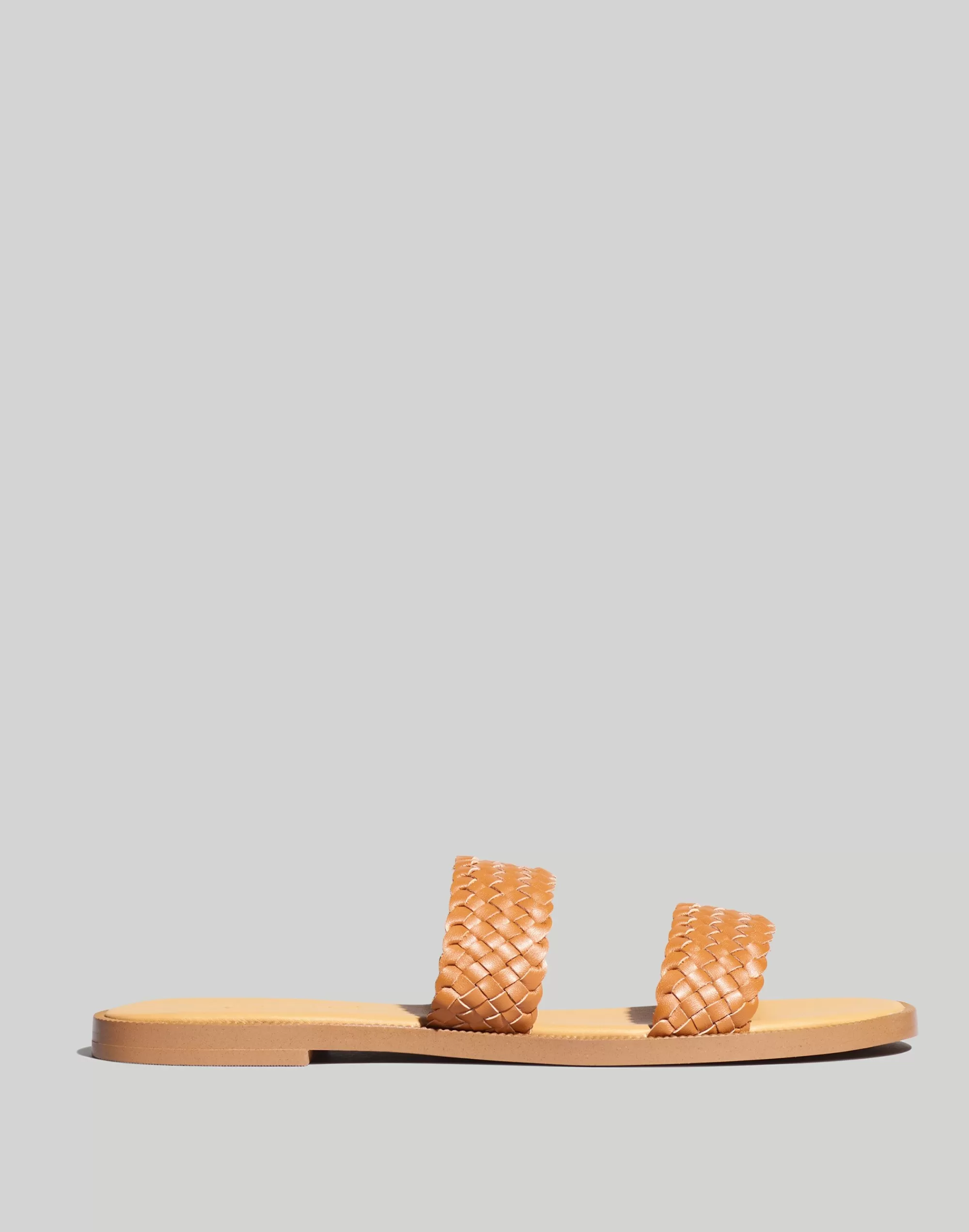 Madewell Sandals>The Teagan Slide Sandal In Leather Burnished Caramel