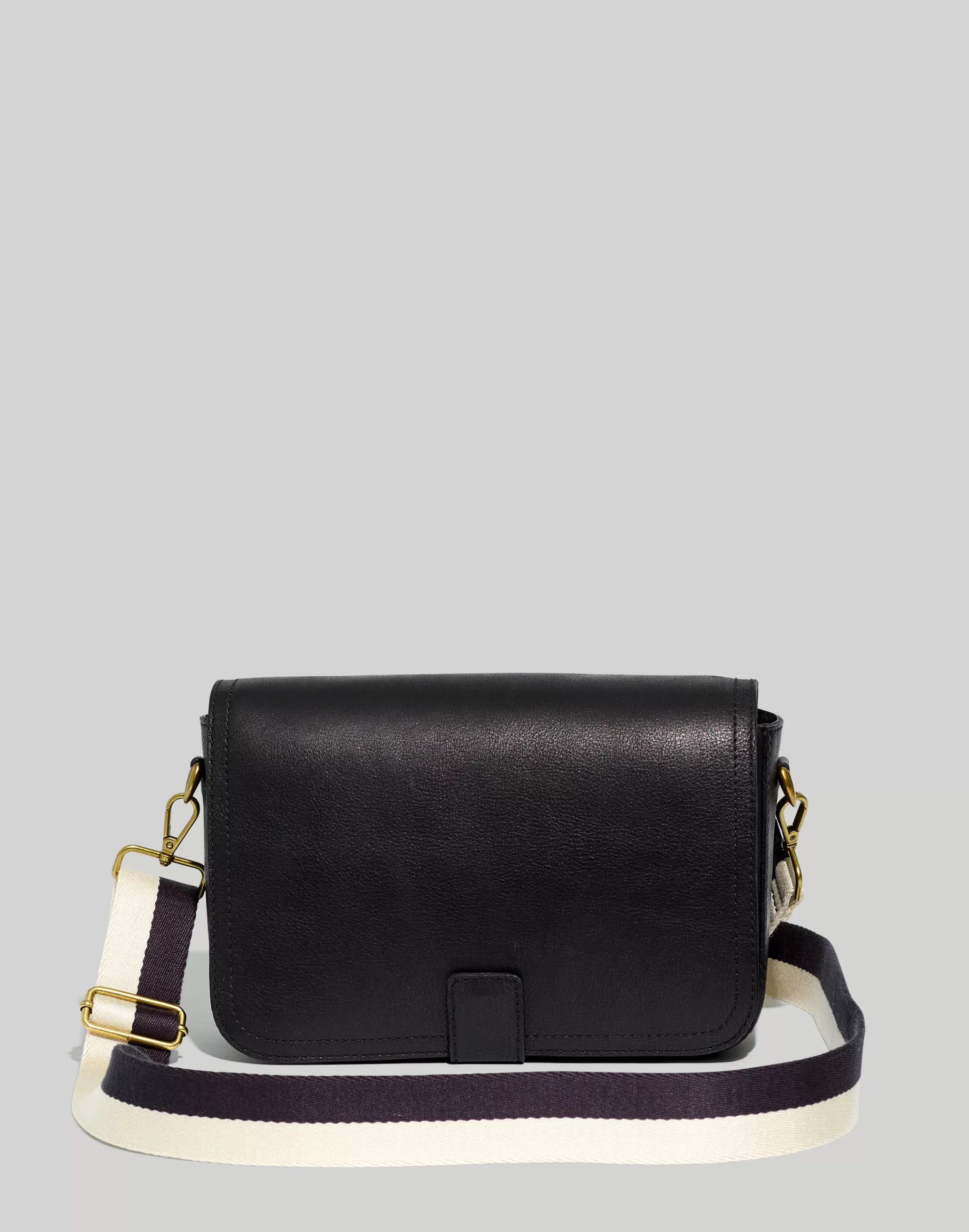 Madewell Crossbody Bags>The Transport Flap Shoulder Bag True Black