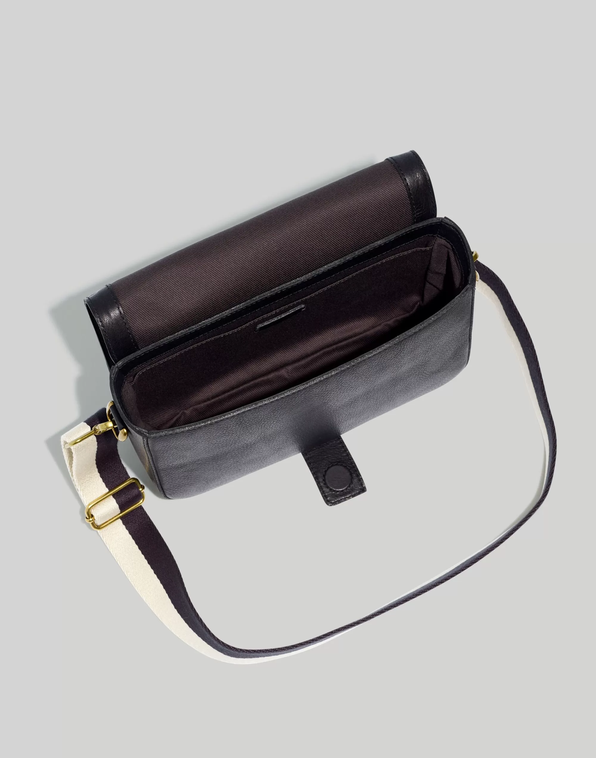 Madewell Crossbody Bags>The Transport Flap Shoulder Bag True Black