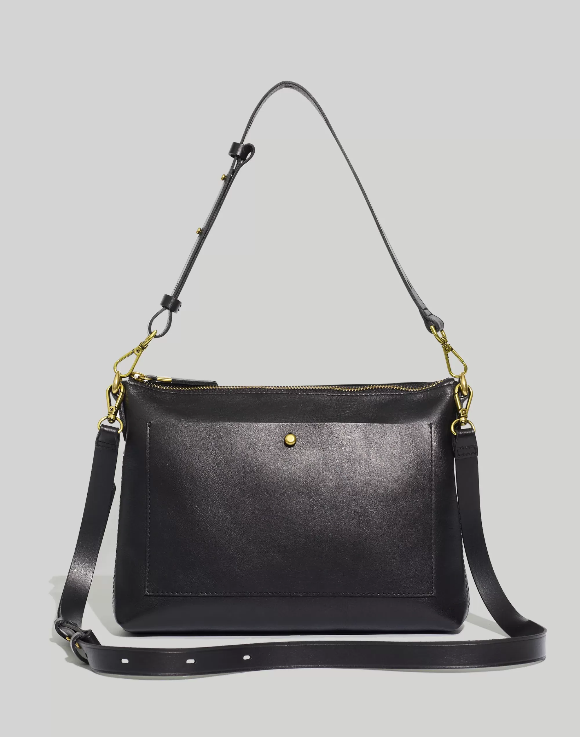 Madewell Shoulder Bags>The Transport Shoulder Crossbody Bag True Black