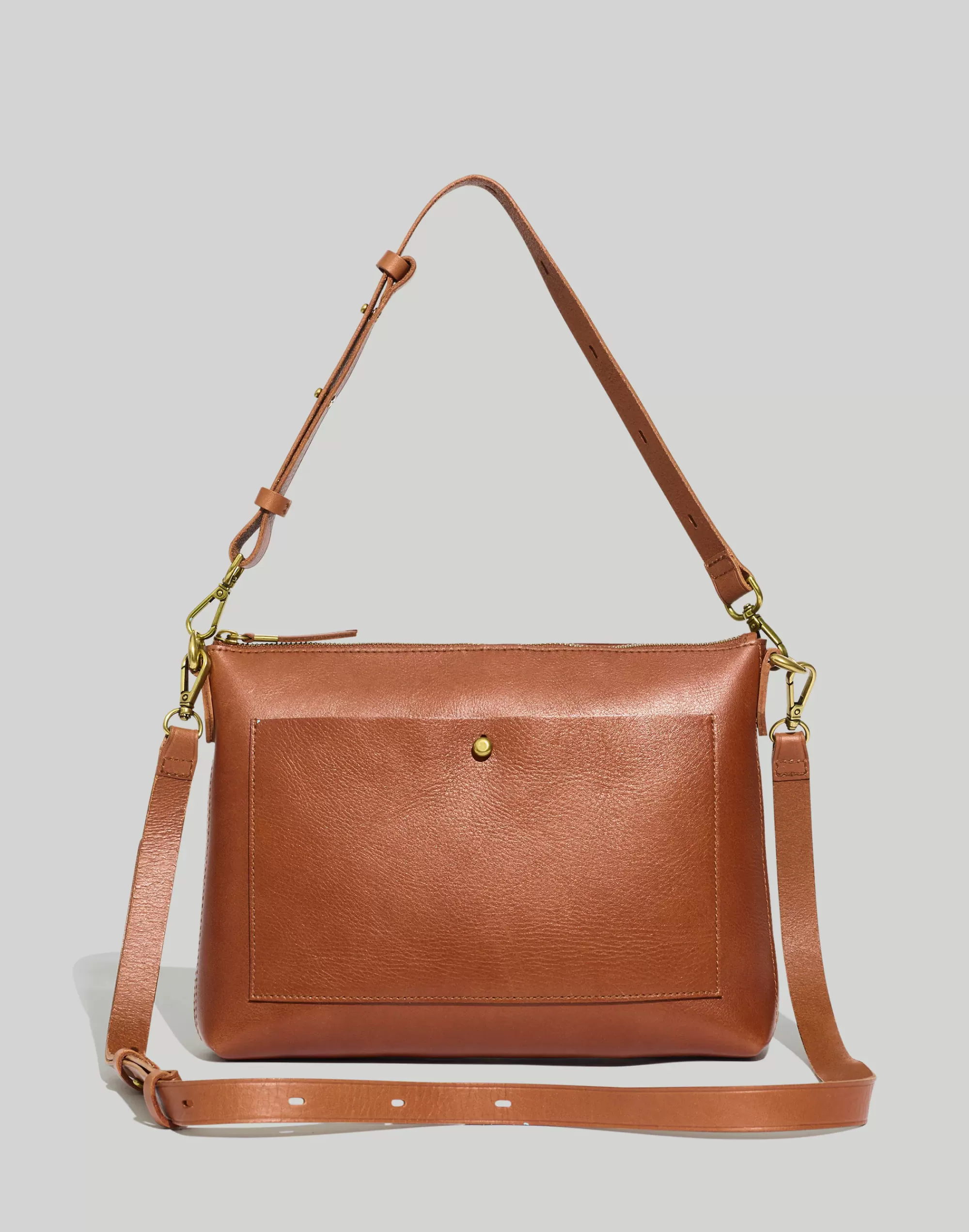 Madewell Crossbody Bags>The Transport Shoulder Crossbody Bag English Saddle