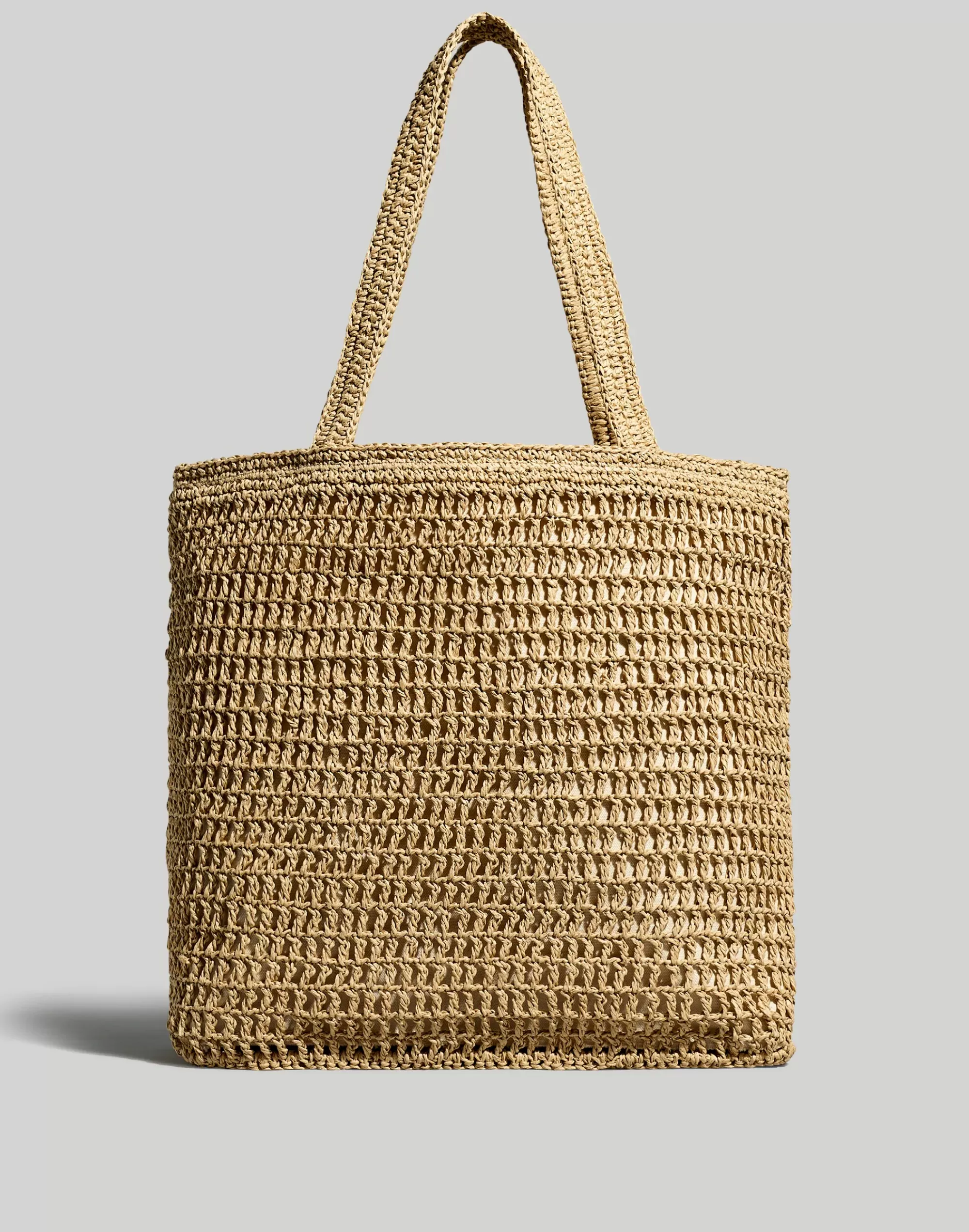 Madewell Shoulder Bags>The Transport Tote: Straw Edition Desert Dune