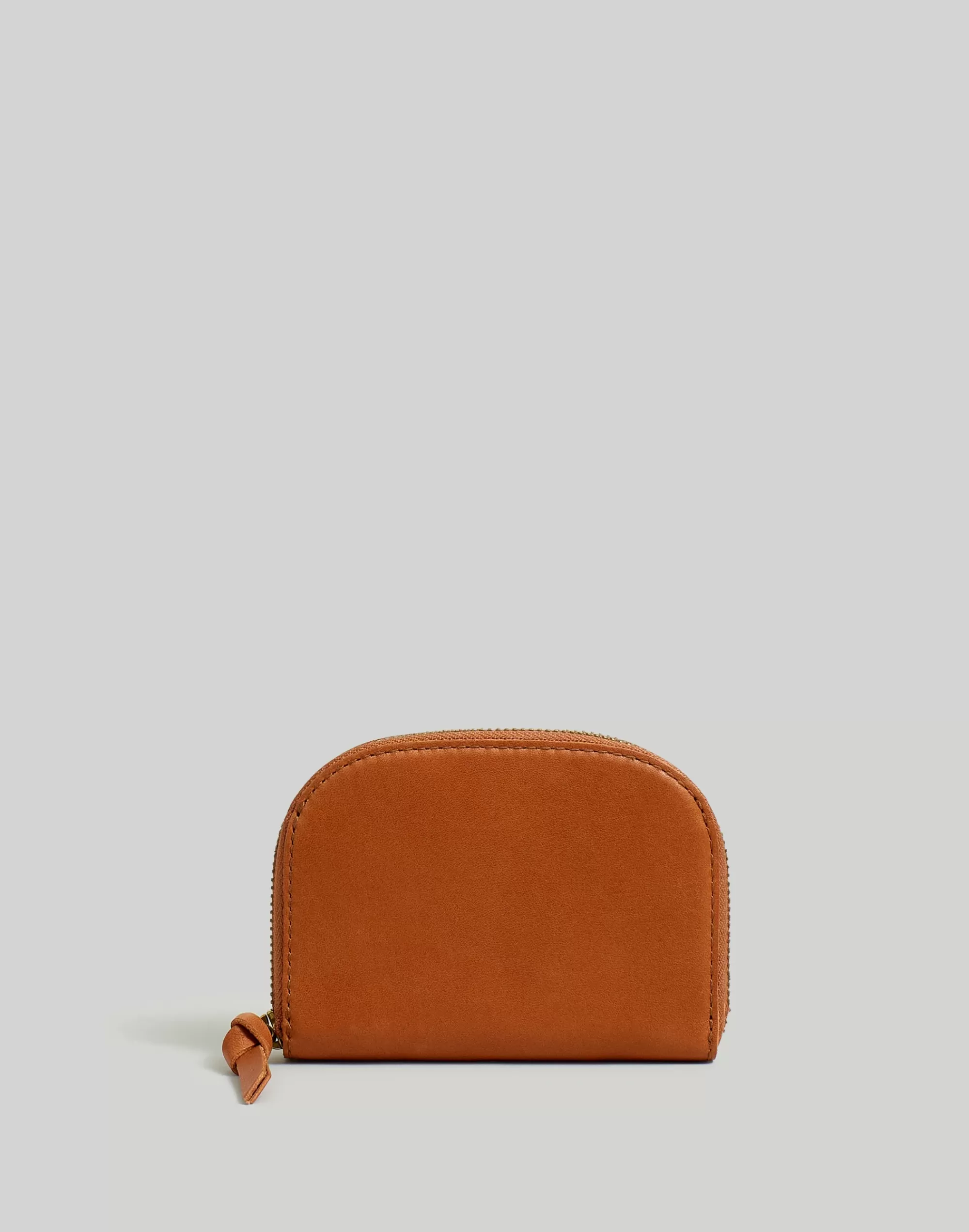 Madewell Leather Accessories>The Zip Wallet In Leather Burnished Caramel