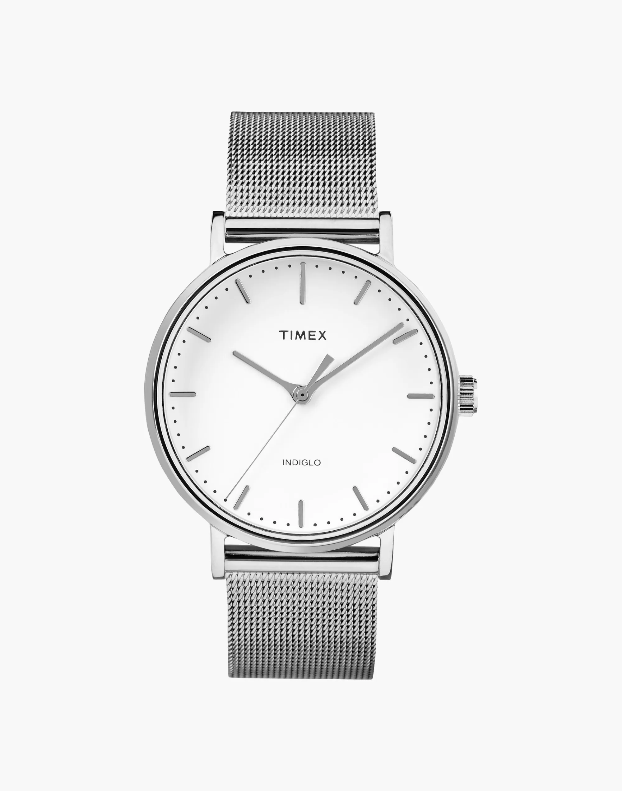 Madewell Watches>Timex Fairfield 37Mm Mesh Band Watch Silver