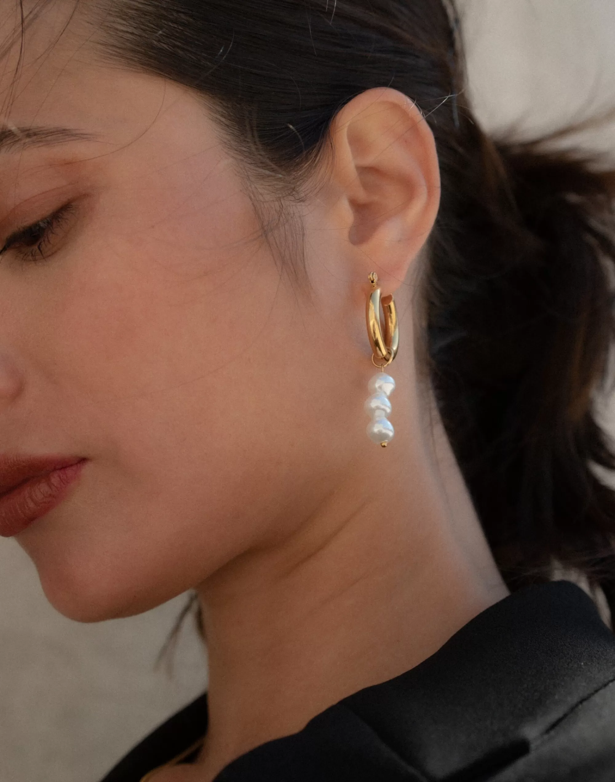 Madewell Earrings>Tseatjewelry Bee Hoop Earrings Gold