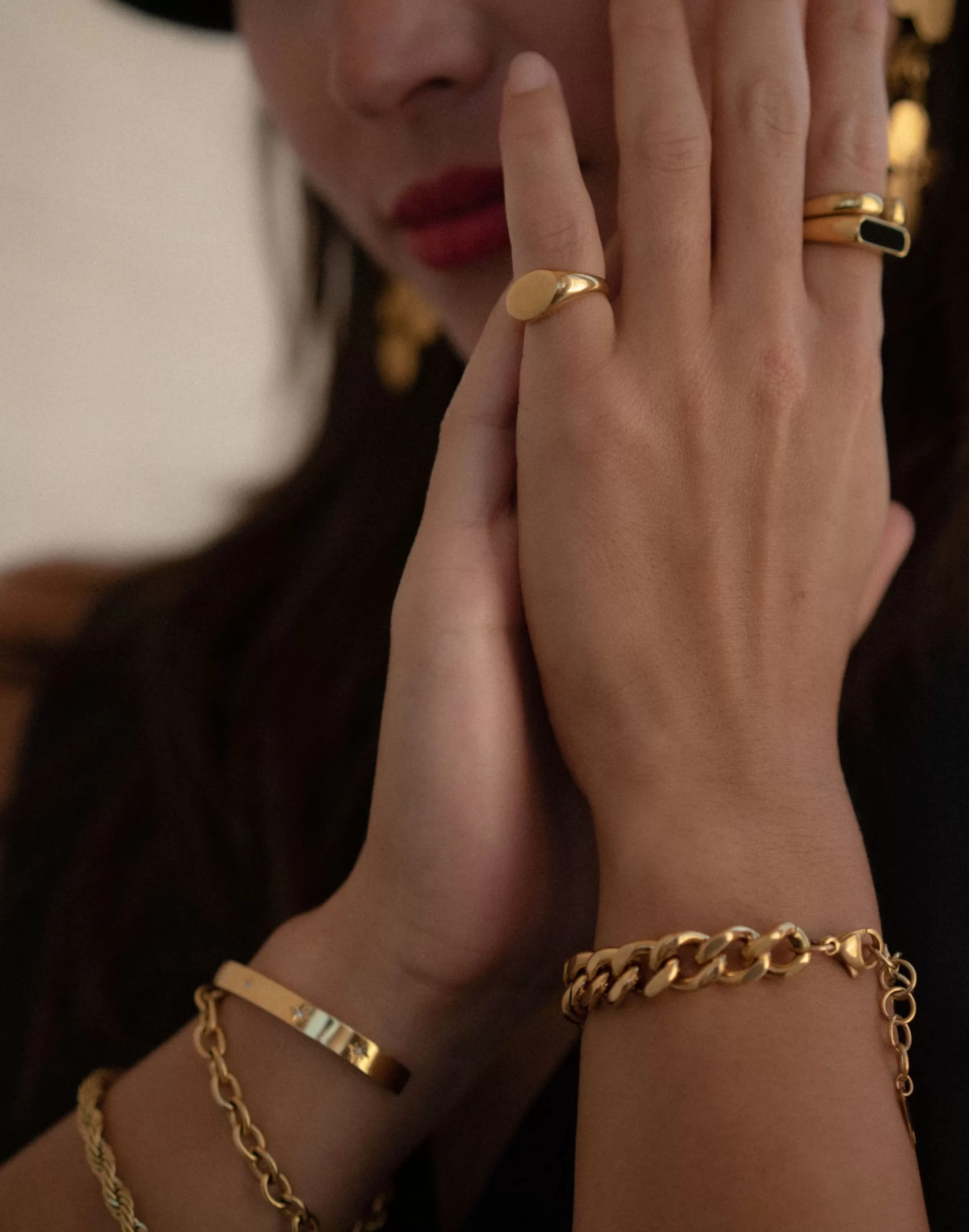 Madewell Rings>Tseatjewelry Press Pinky Ring Gold