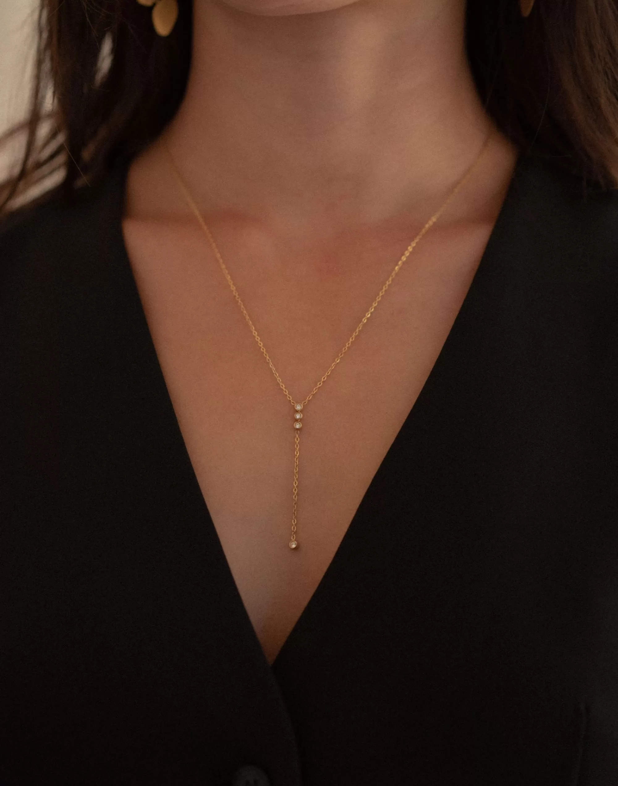 Madewell Necklaces>Tseatjewelry Simple Lariat Necklace Gold