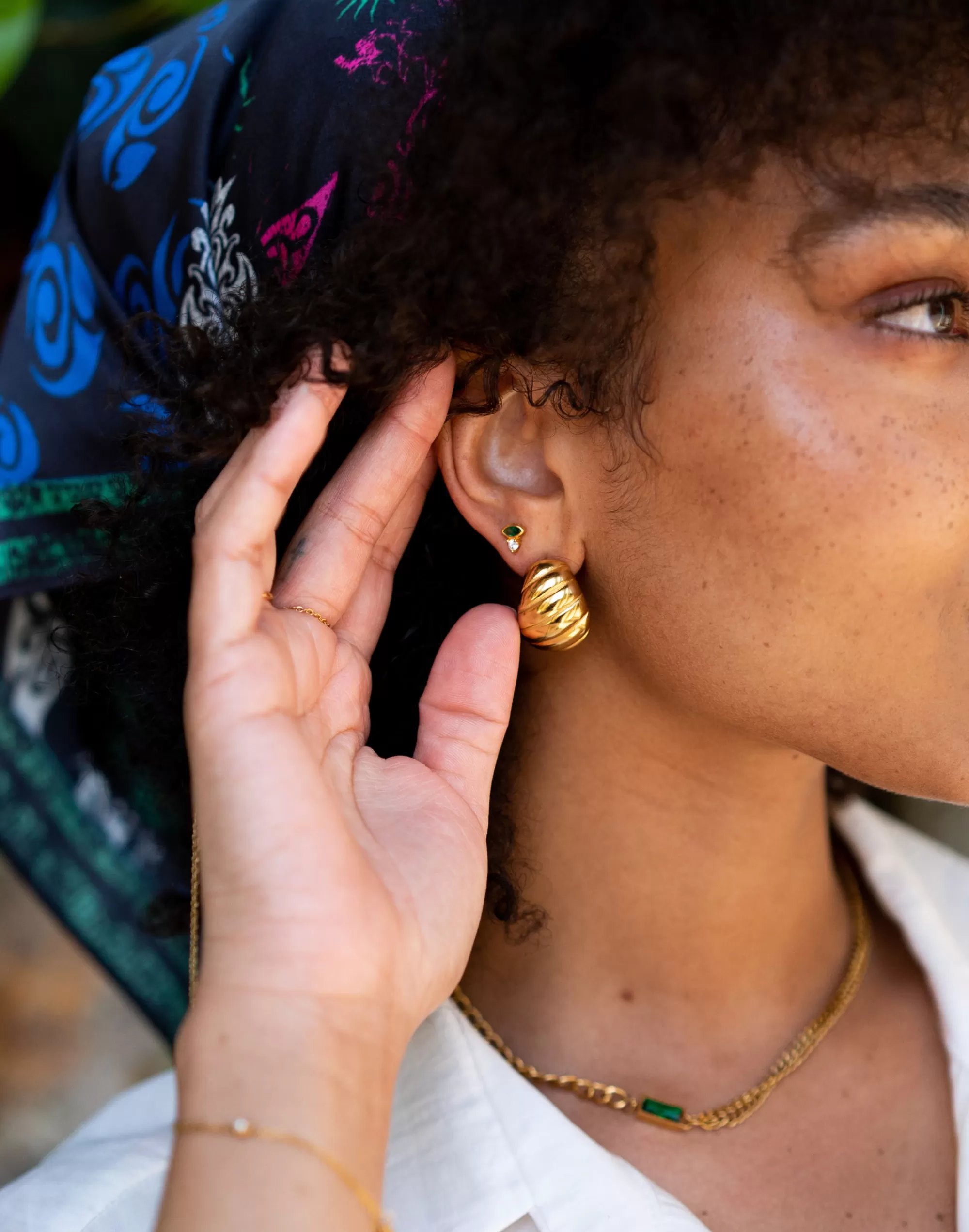 Madewell Earrings>Tseatjewelry Step Stud Earrings Gold