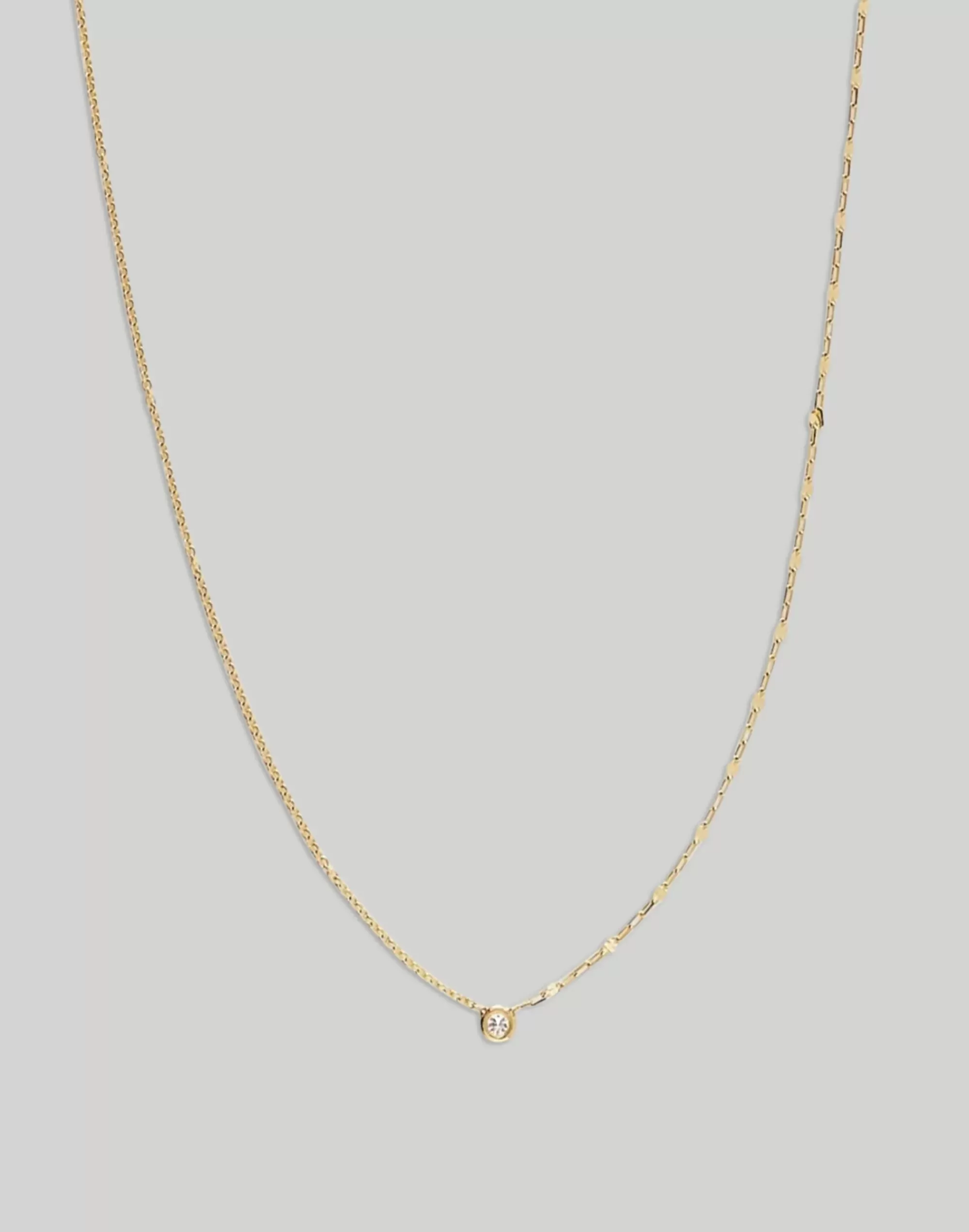 Madewell Necklaces>Two In One Round Diamond Necklace Gold