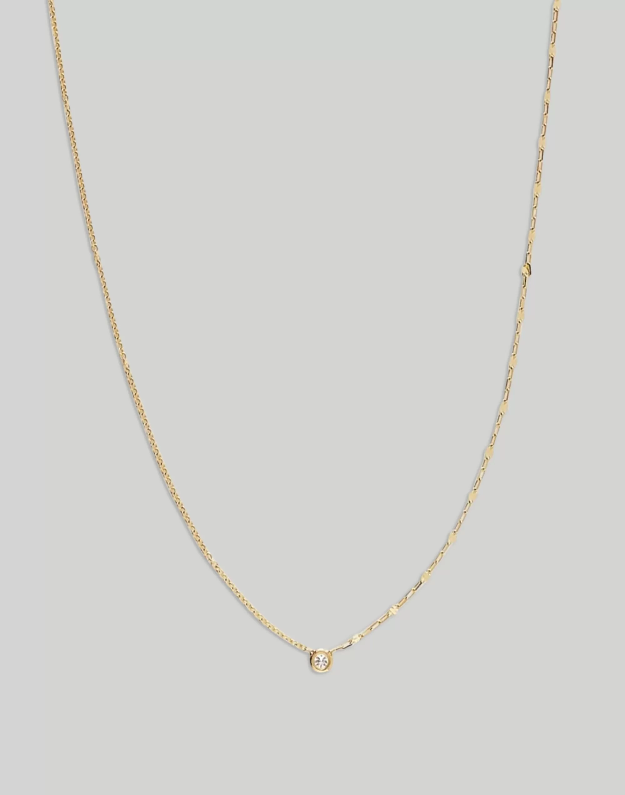 Madewell Fine Jewelry>Two In One Round Diamond Necklace Gold