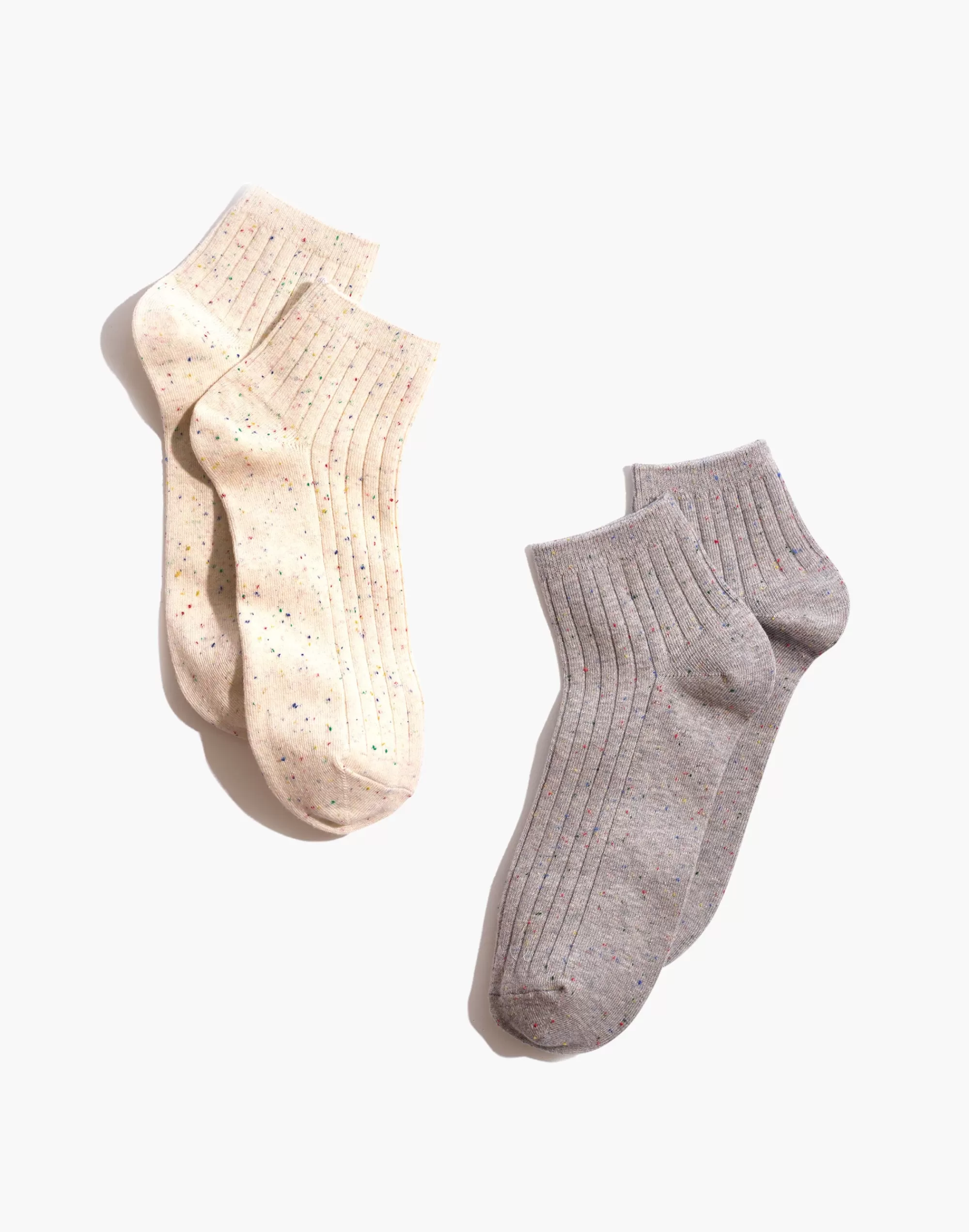 Madewell Socks>Two-Pack Confetti Ankle Socks Antique Lace Multi