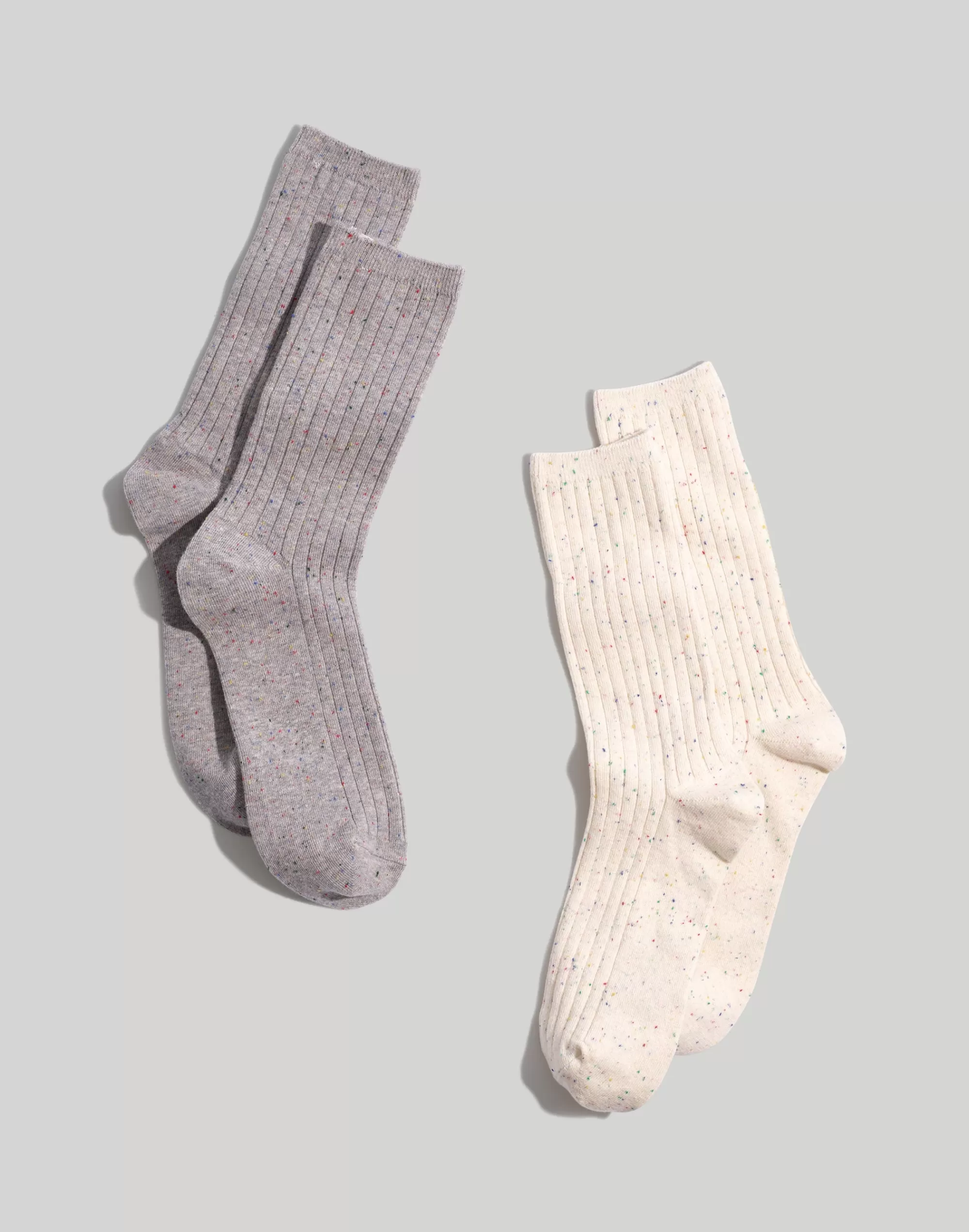 Madewell Socks>Two-Pack Confetti Trouser Socks Antique Lace Multi