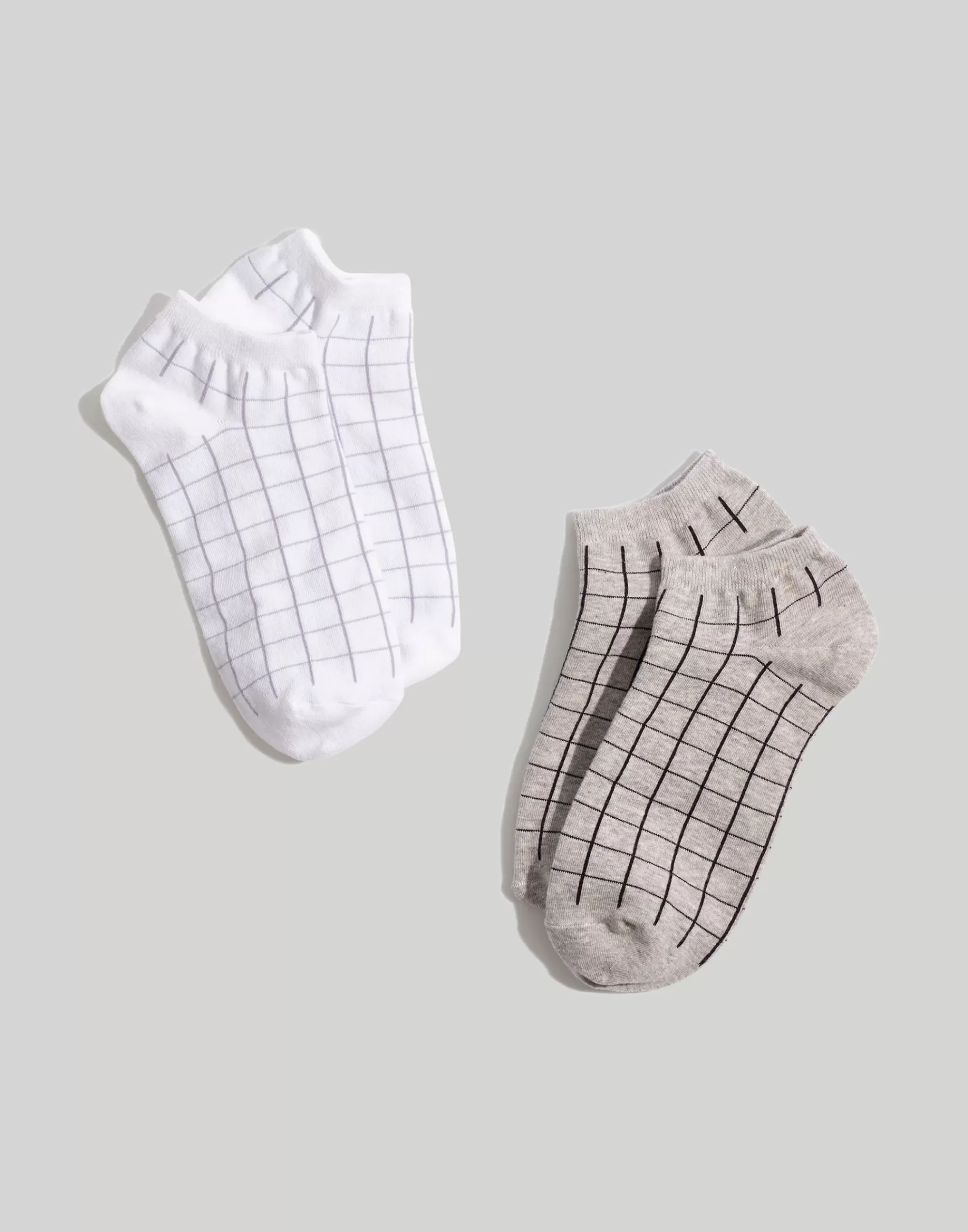 Madewell Socks>Two-Pack Grid Anklet Socks Telluride Stone Multi