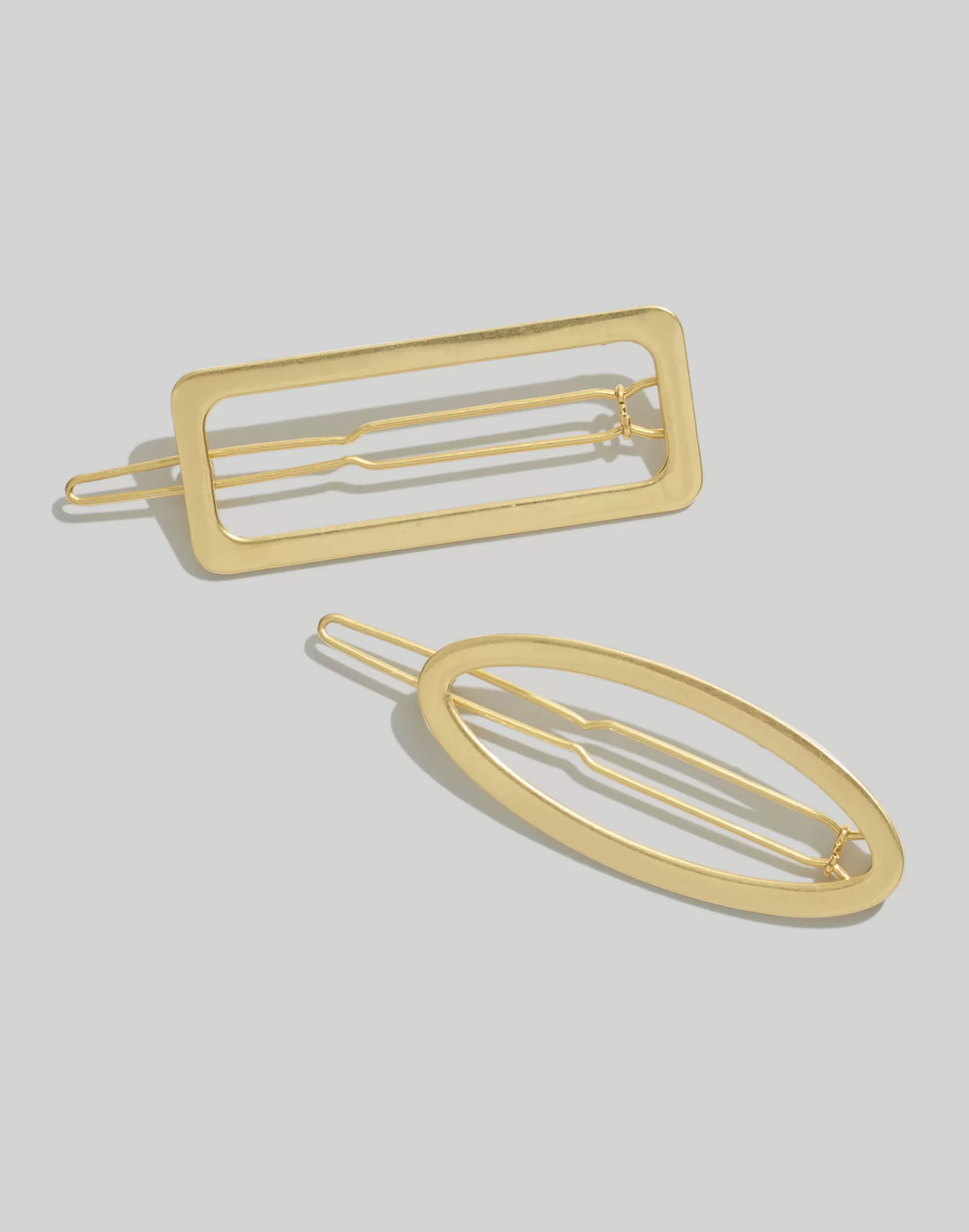 Madewell Hair Accessories>Two-Pack Open Shape Hair Clips Vintage Gold