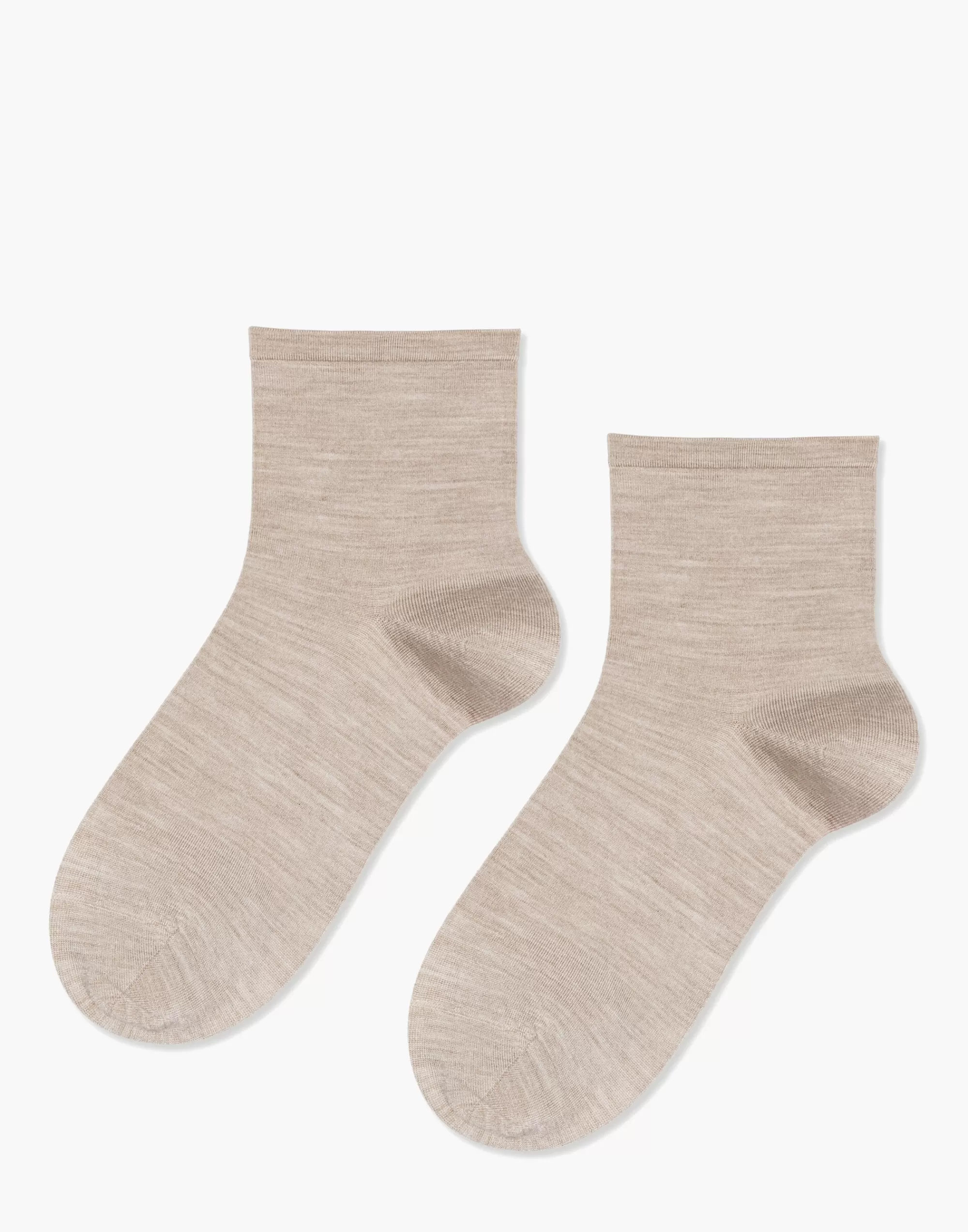 Madewell Socks>Two-Pack Silk Kinu Short Socks Oatmeal