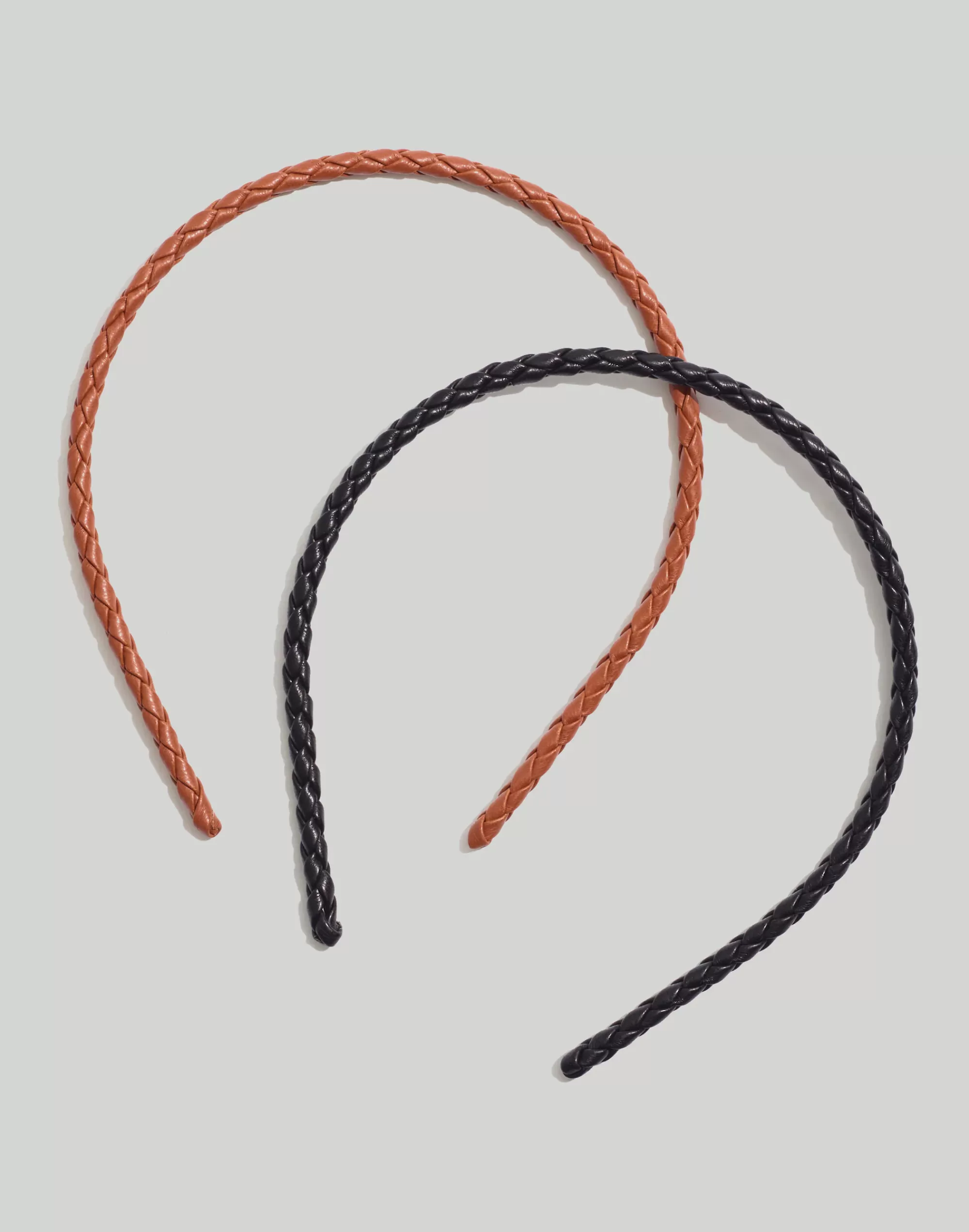 Madewell Hair Accessories>Two-Pack Skinny Braided Headbands True Black