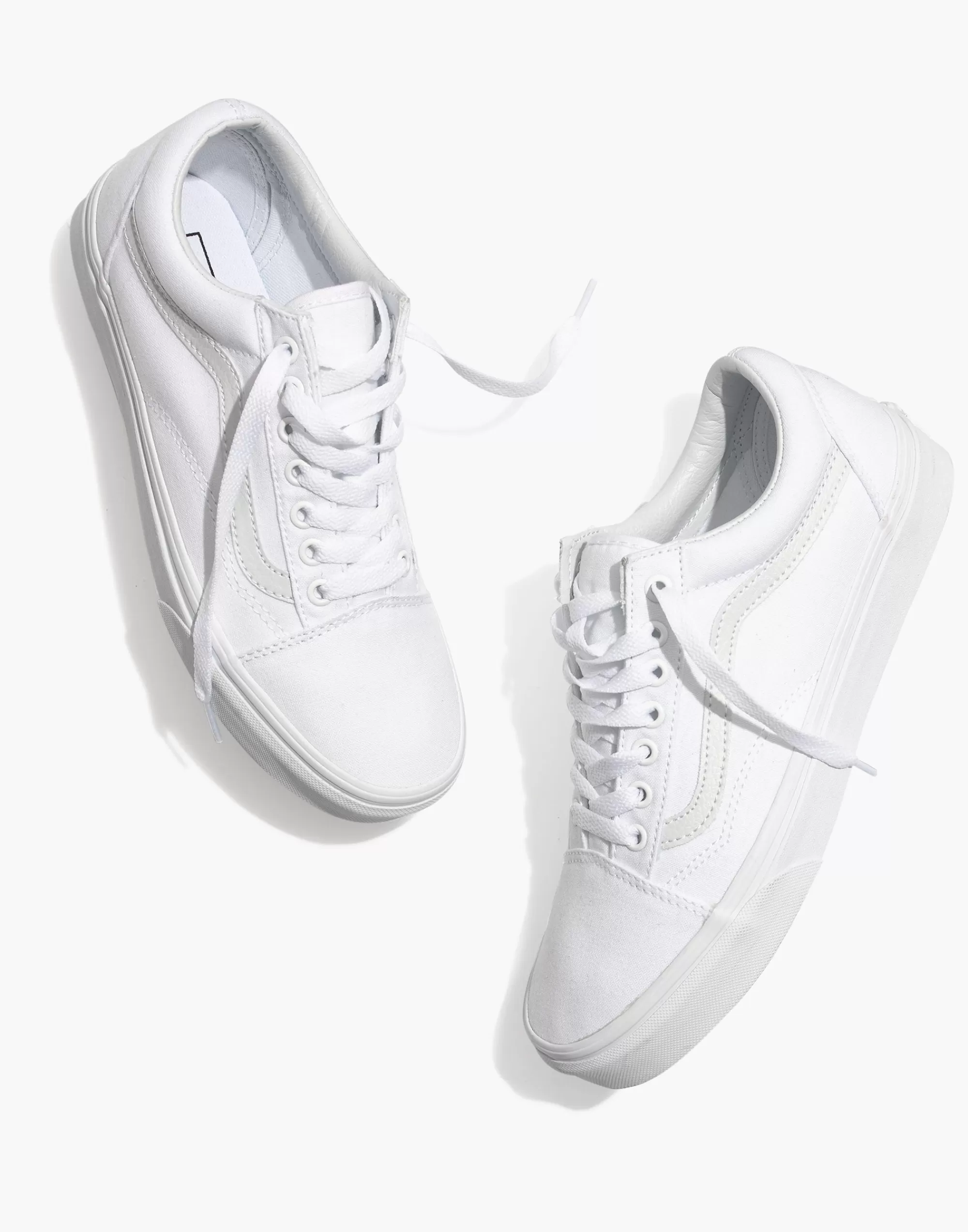 Madewell Sneakers>Unisex Old Skool Lace-Up Sneakers In Canvas And Suede True White