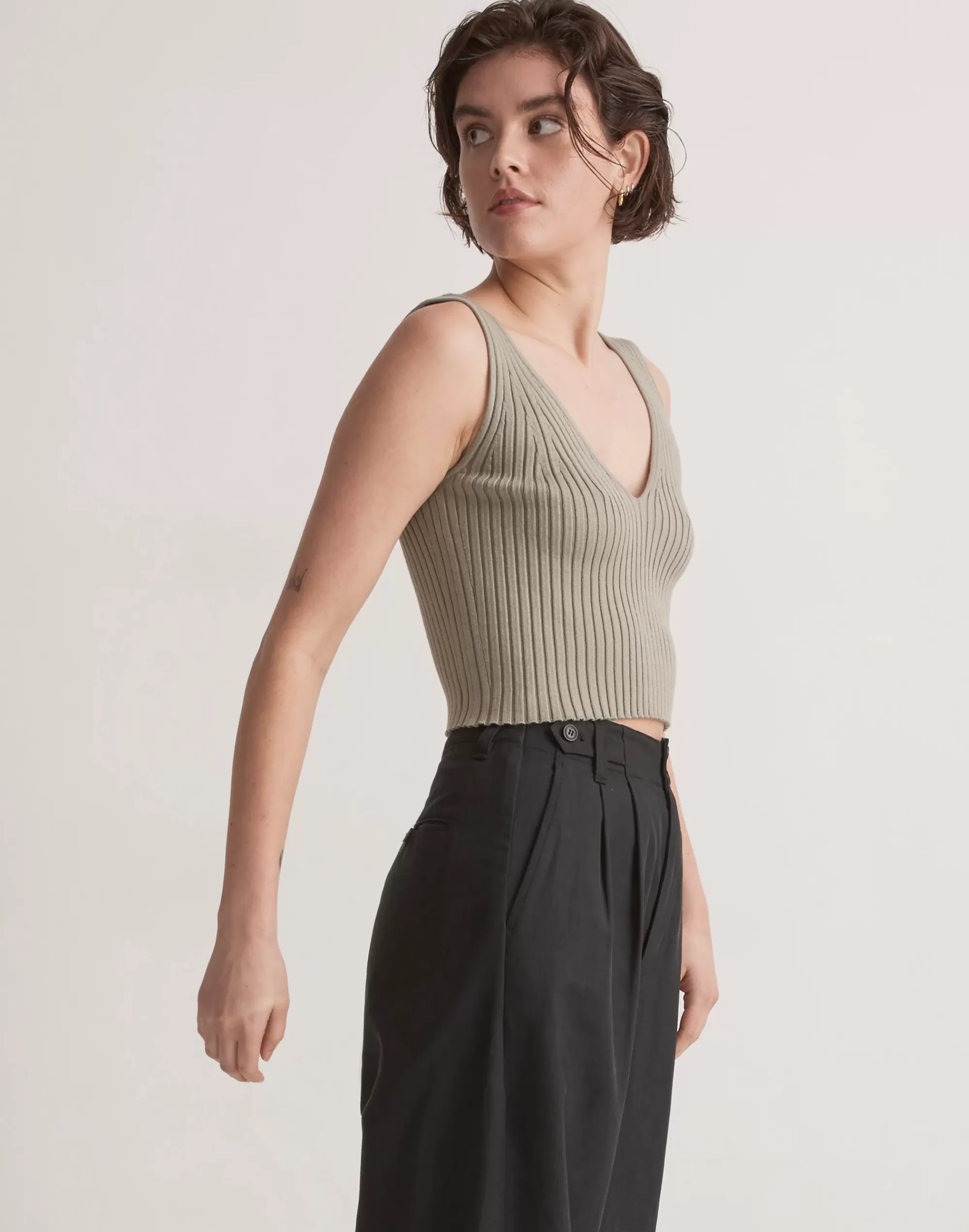 Madewell Tees>V-Neck Sweater Tank Forgotten Landscape