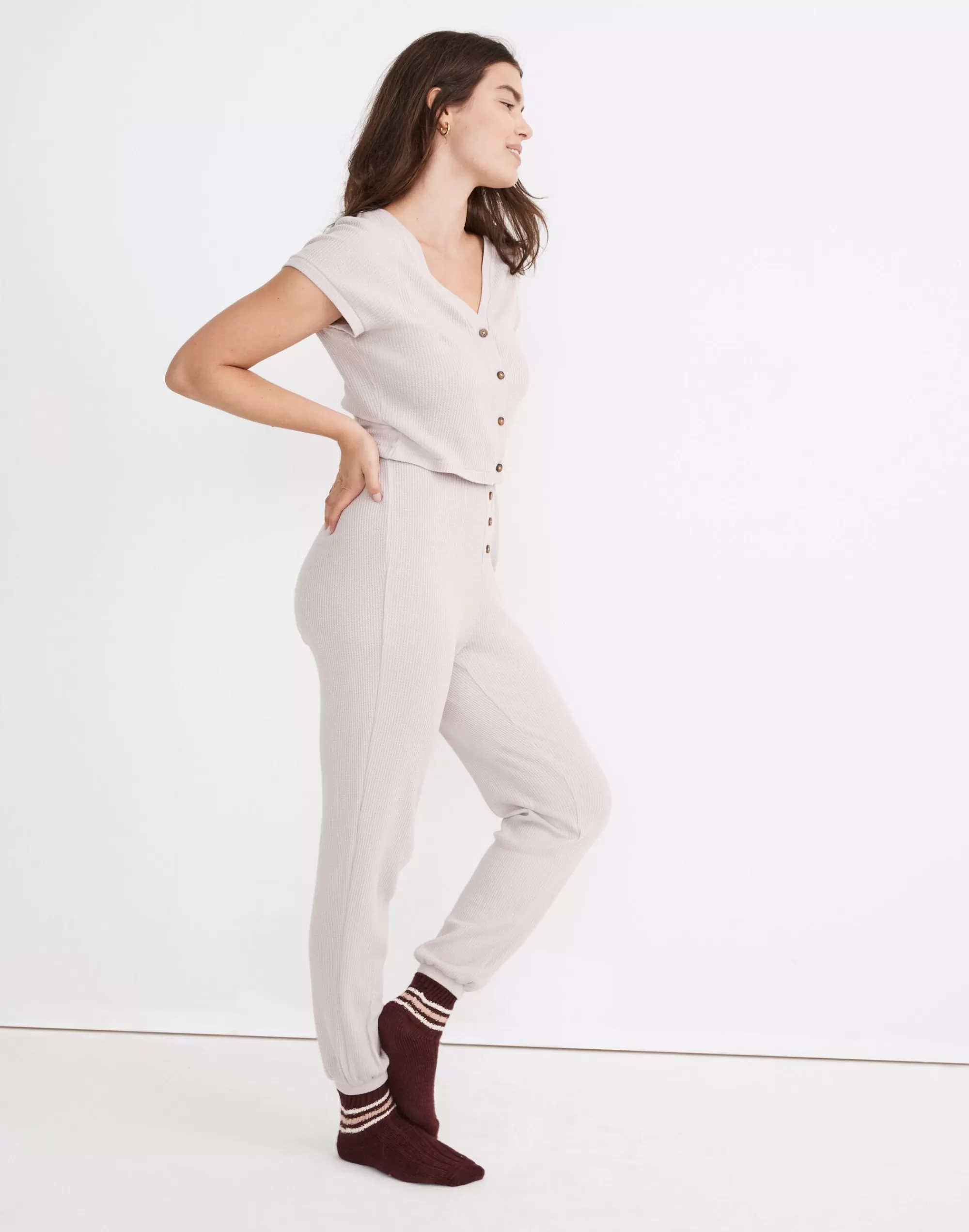 Madewell Pajamas>Waffle Knit Jogger Pajama Pants Pale Lilac