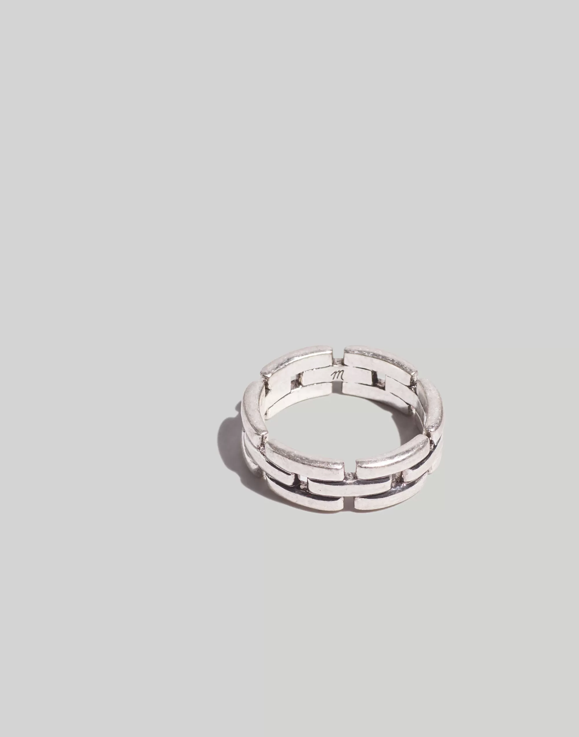 Madewell Jewelry>Watch Chain Statement Ring Light Silver Ox