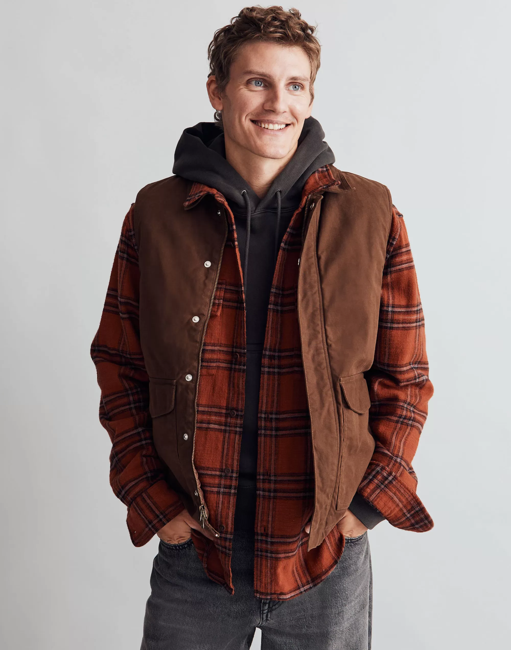 Madewell Jackets>Waxed Canvas Vest Forage