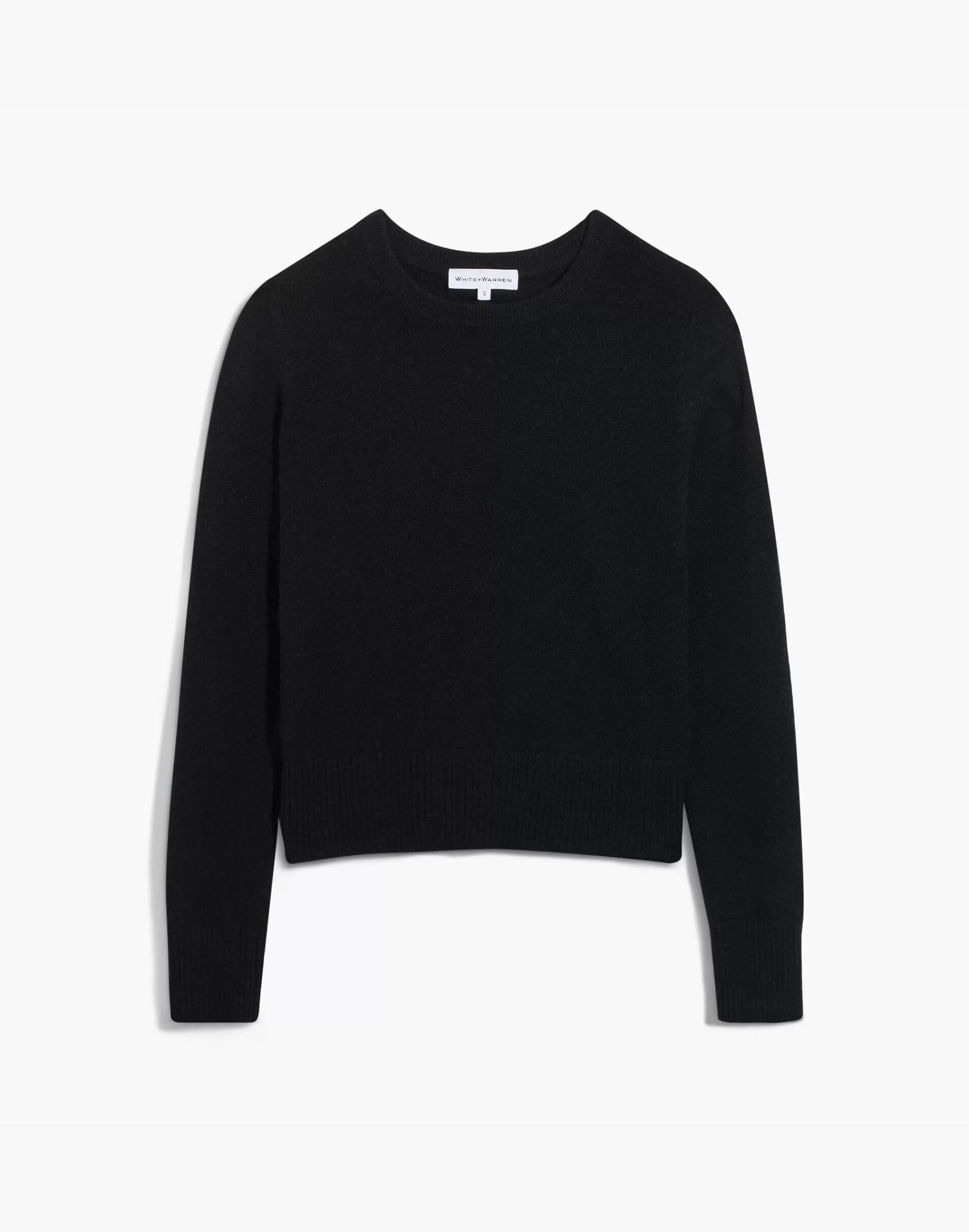 Madewell Sweaters>White + Warren Essential Cashmere Shrunken Crewneck Black