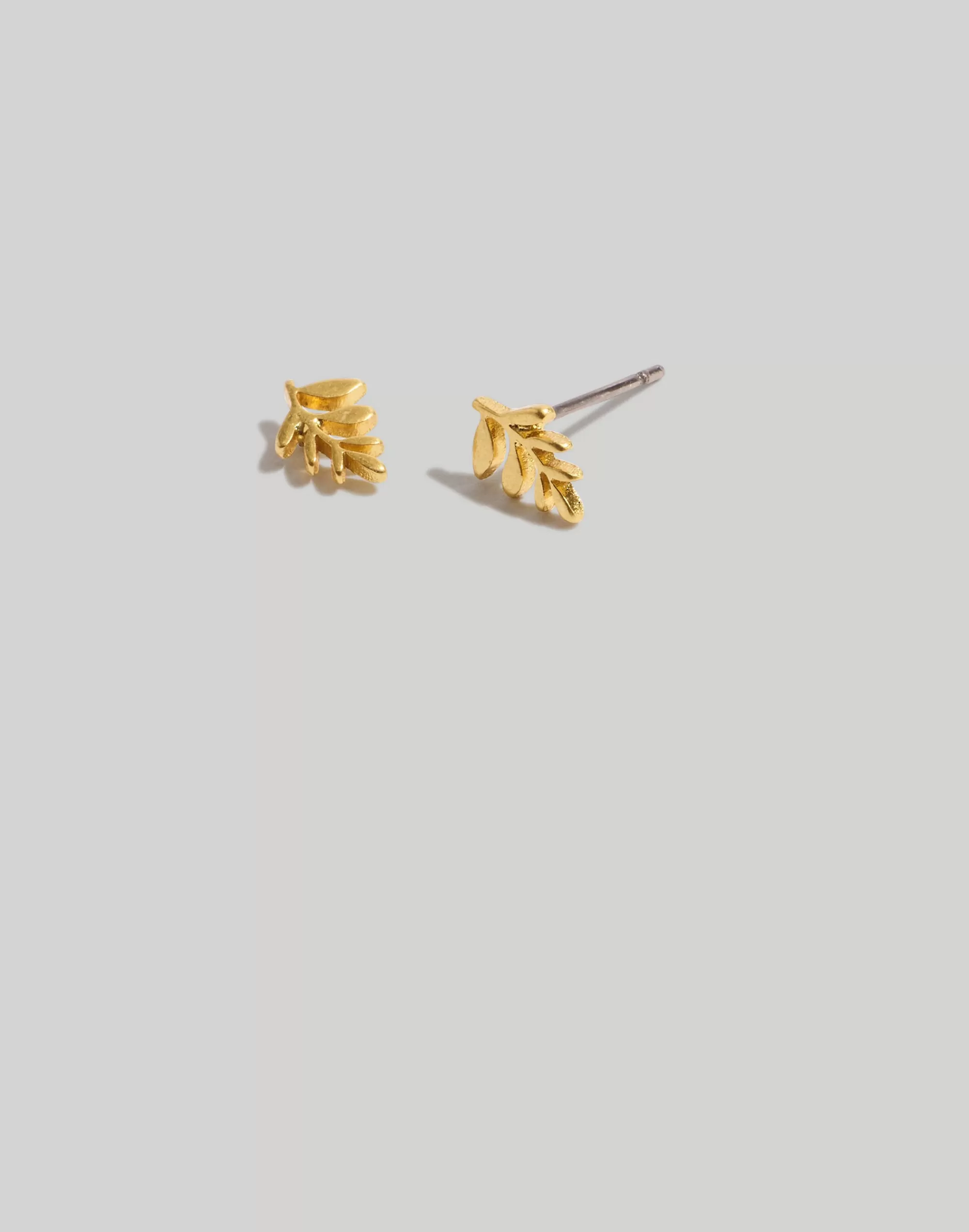 Madewell Earrings>Wildleaf Stud Earrings Vintage Gold