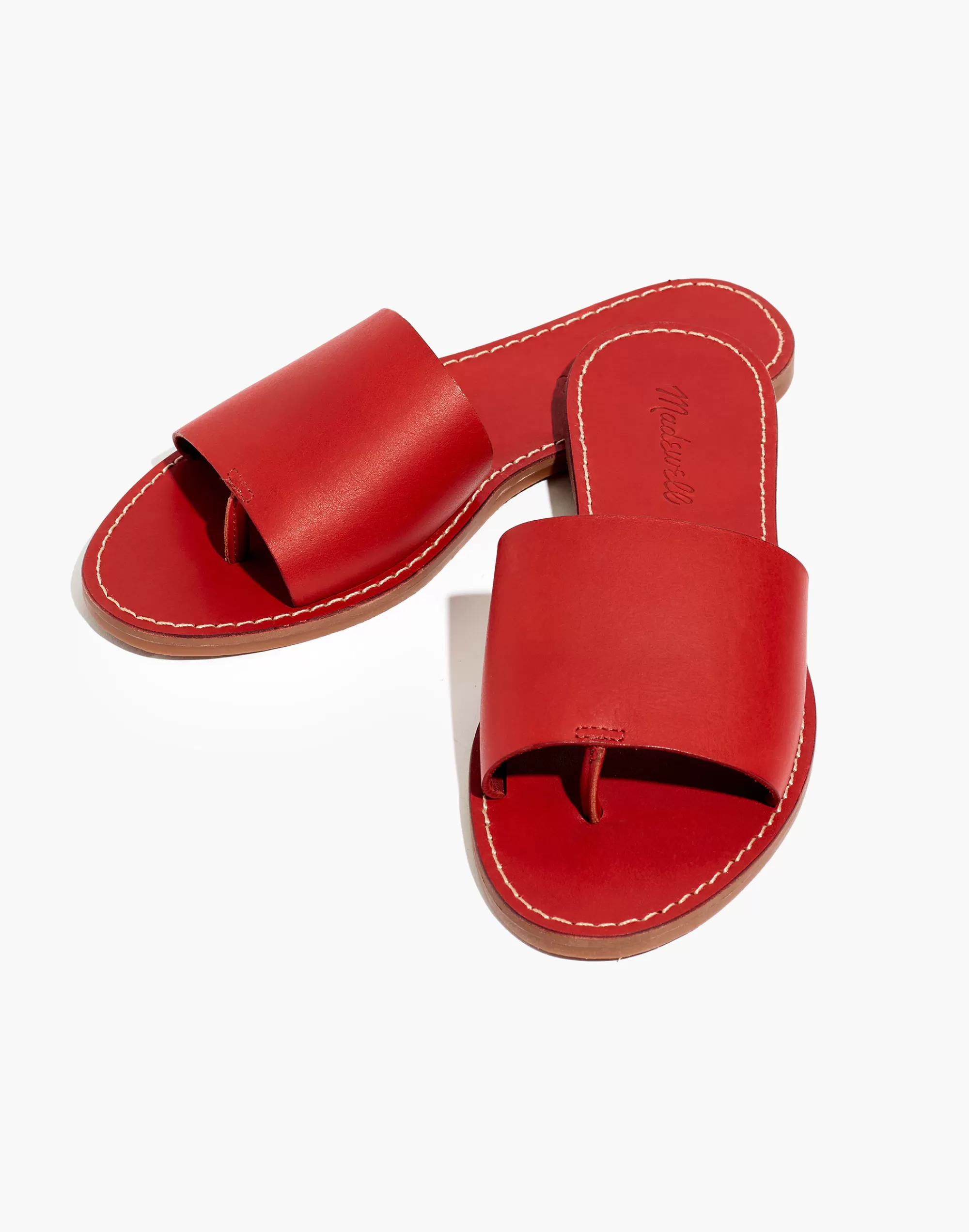 Madewell Sandals>Women's Boardwalk Post Slide Sandal | Dark Cinnabar