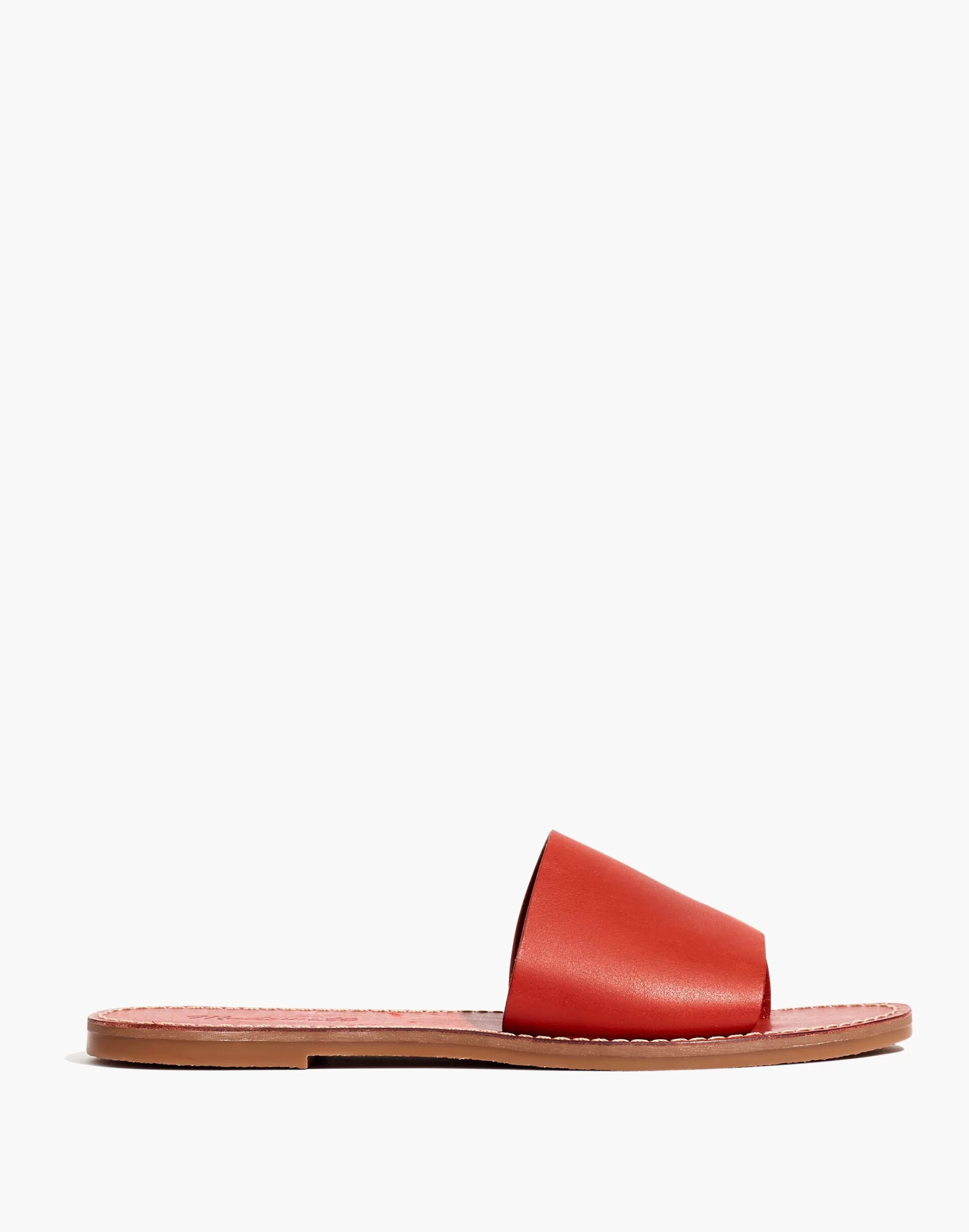 Madewell Sandals>Women's Boardwalk Post Slide Sandal | Dark Cinnabar