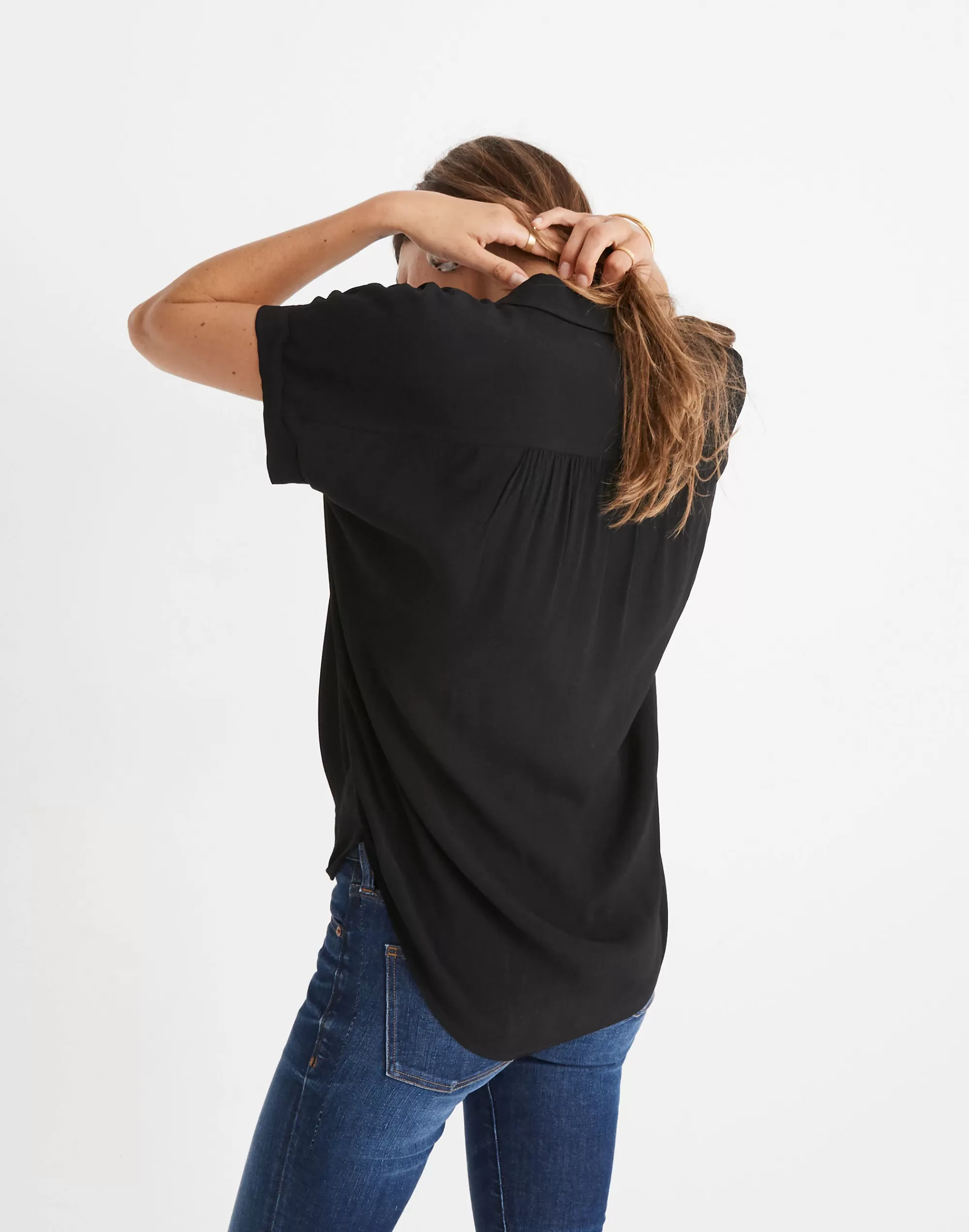 Madewell Tops & Shirts>Women's Central Drapey Shirt | True Black