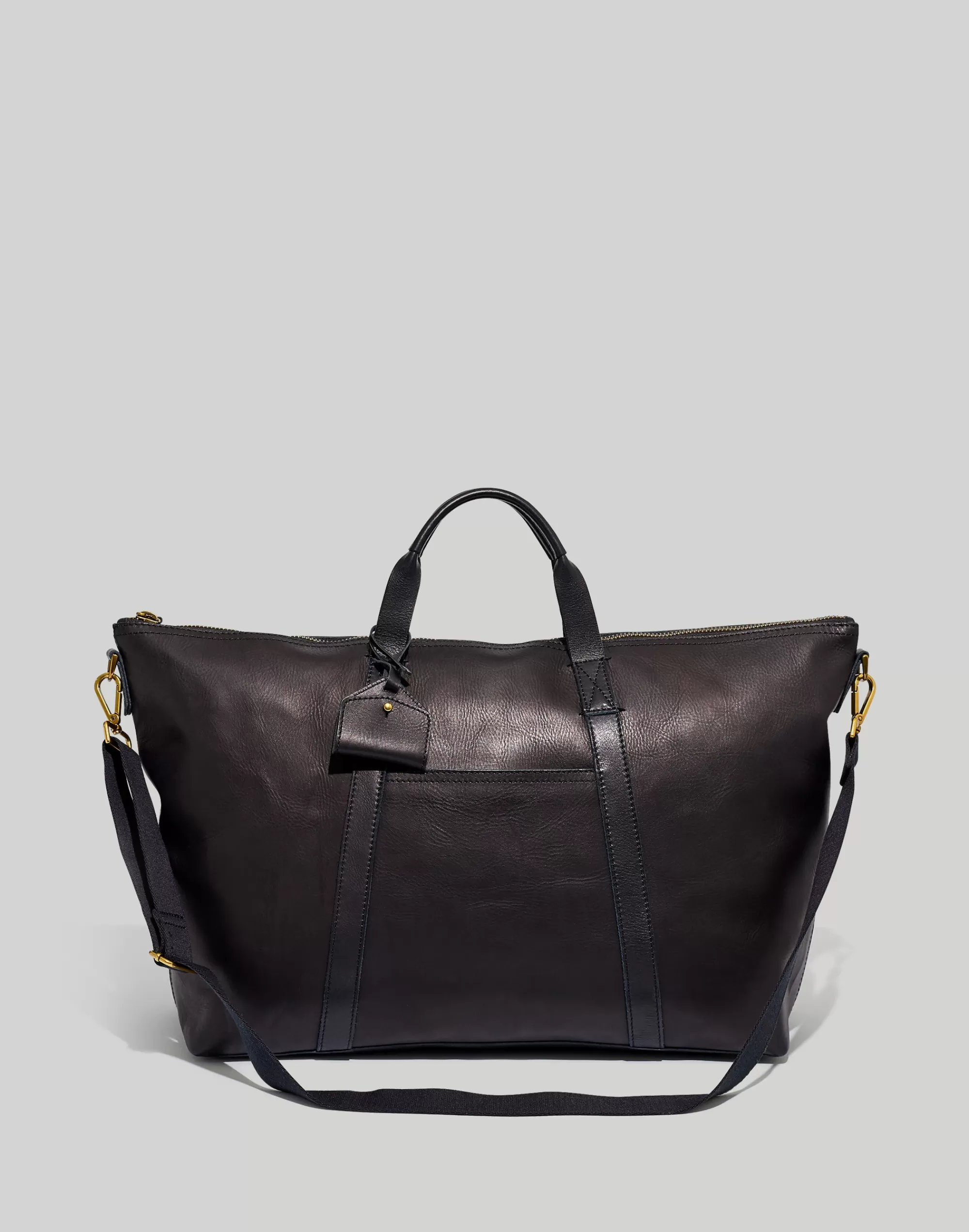 Madewell Luggage & Travel>Women's Essential Overnight Bag In Leather | True Black