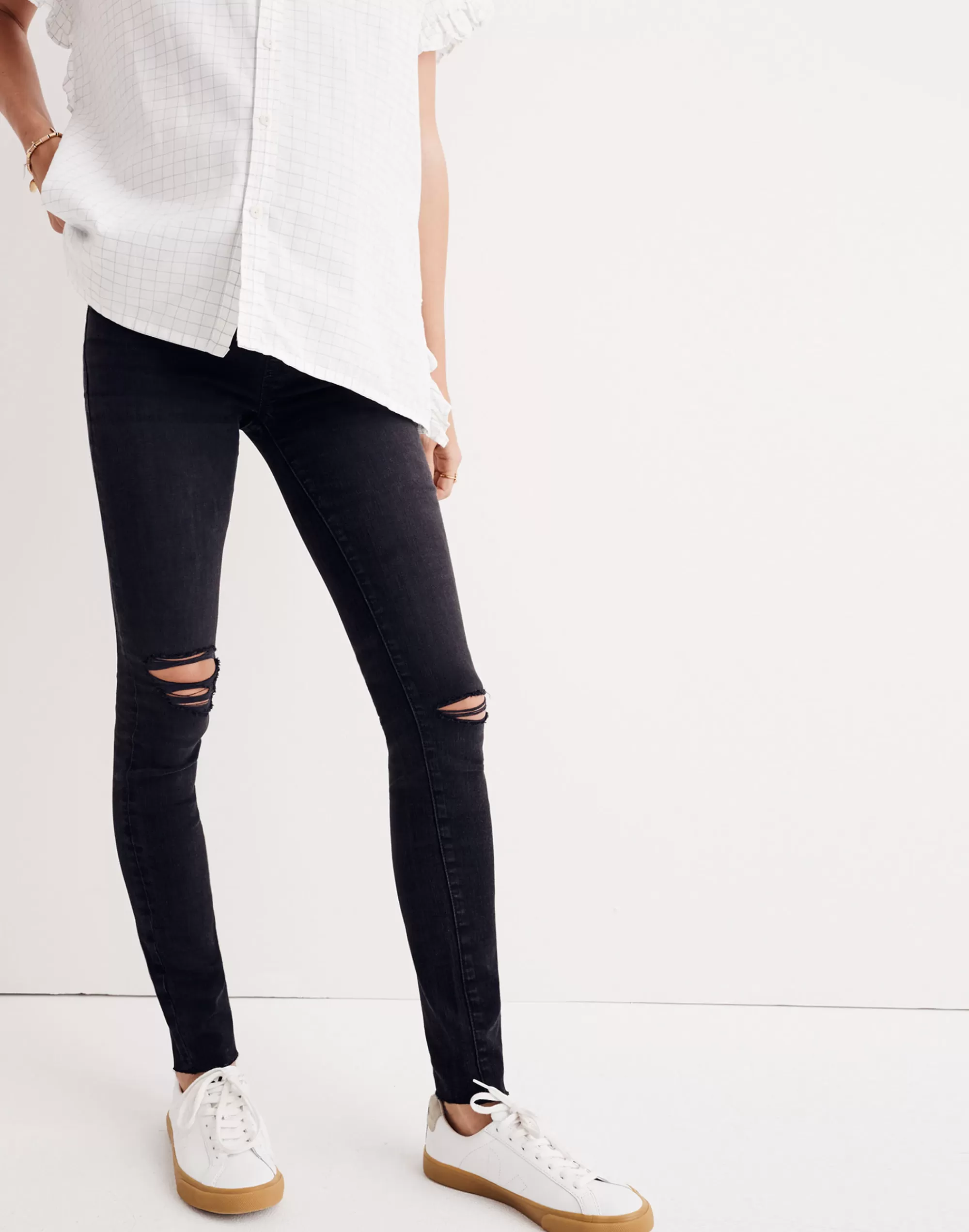 Madewell Maternity Jeans>Women's Maternity Over-The-Belly Skinny Jeans In | Black Sea