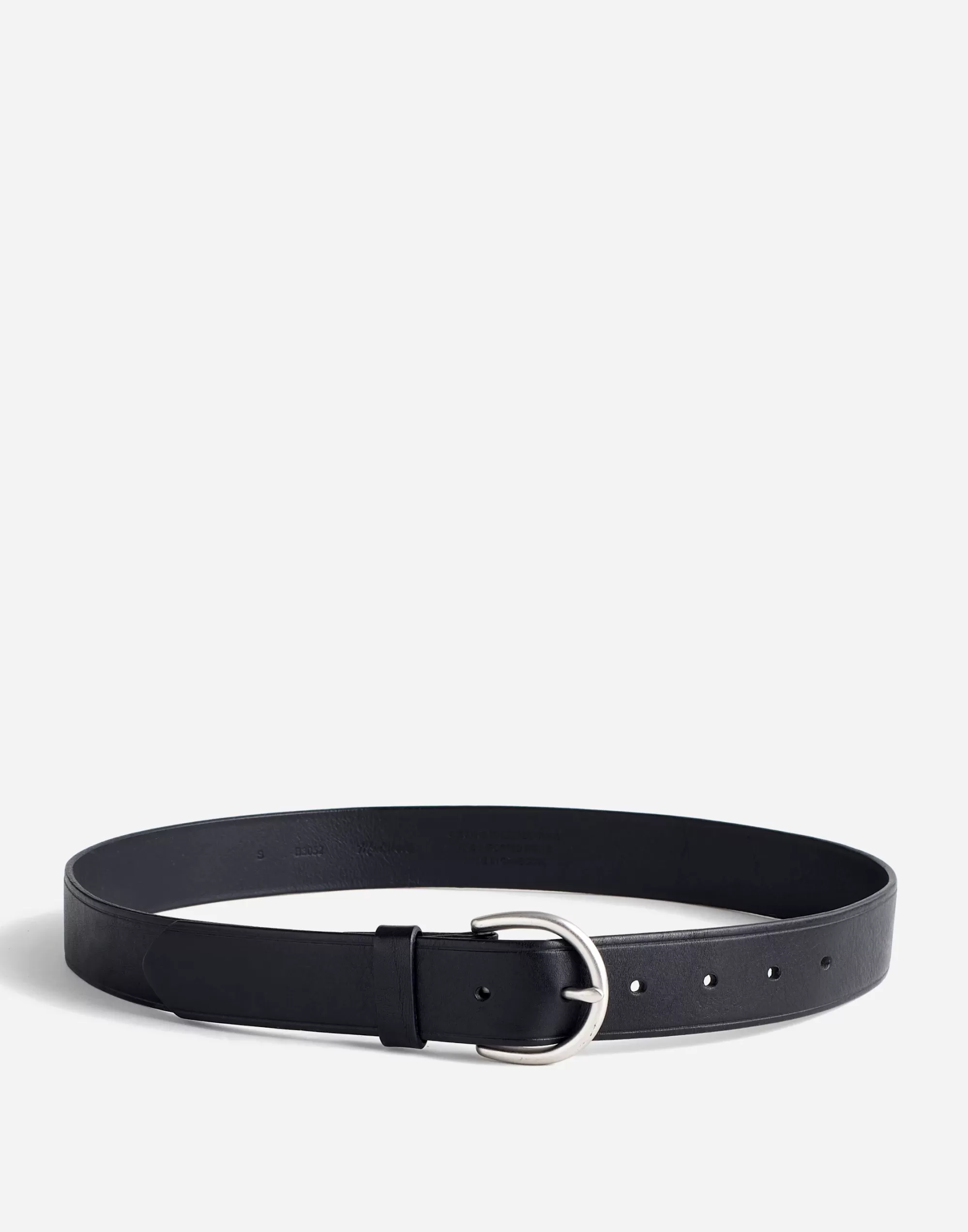 Madewell Belts>Women's Medium Perfect Leather Belt | True Black With Silver