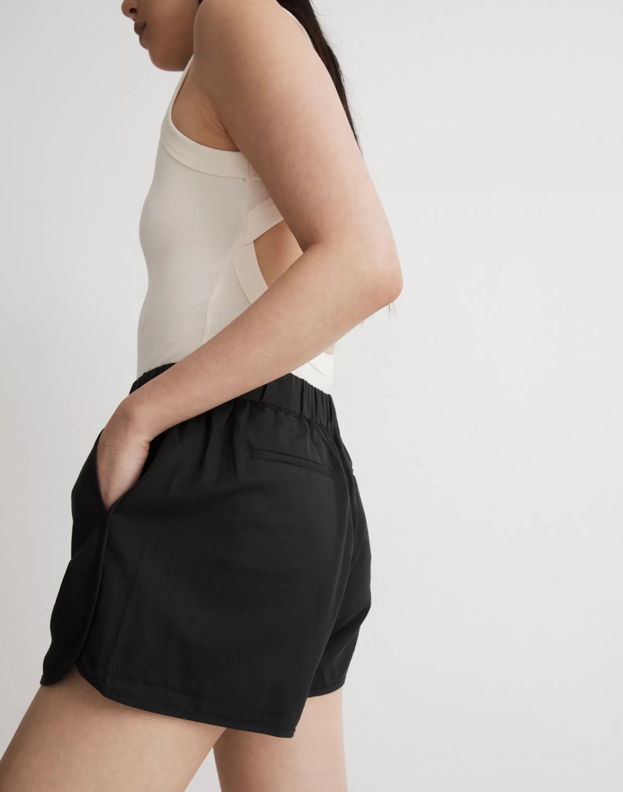 Madewell Shorts>Women's Pull-On Shorts | Almost Black