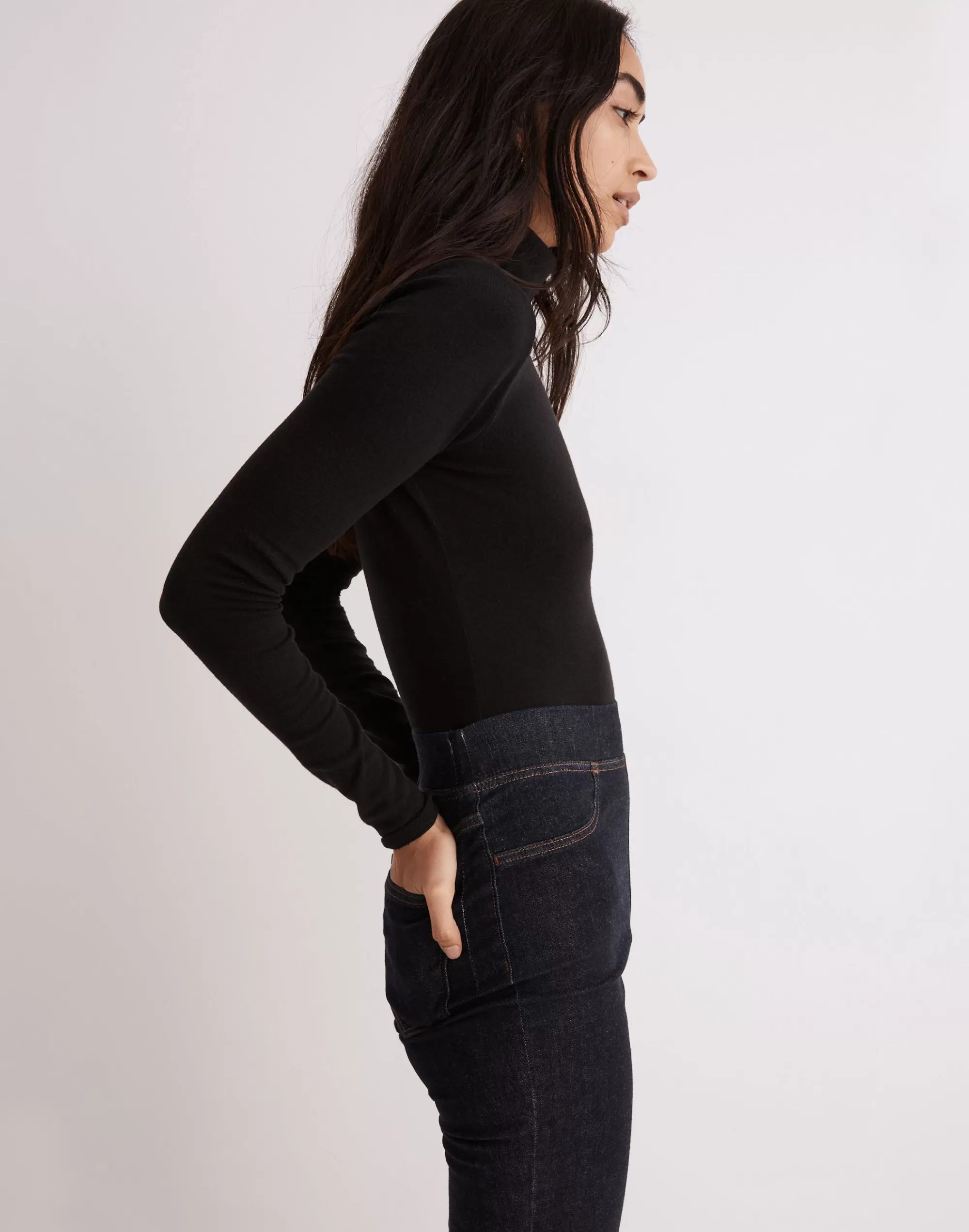 Madewell Tees>Women's Turtleneck Bodysuit | True Black