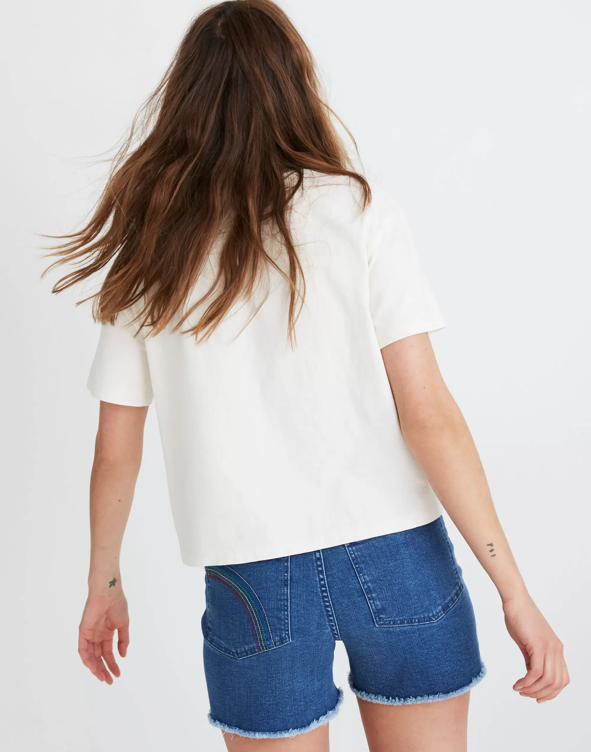 Madewell Tees>Women's Vote Graphic Easy Crop Tee | Lighthouse