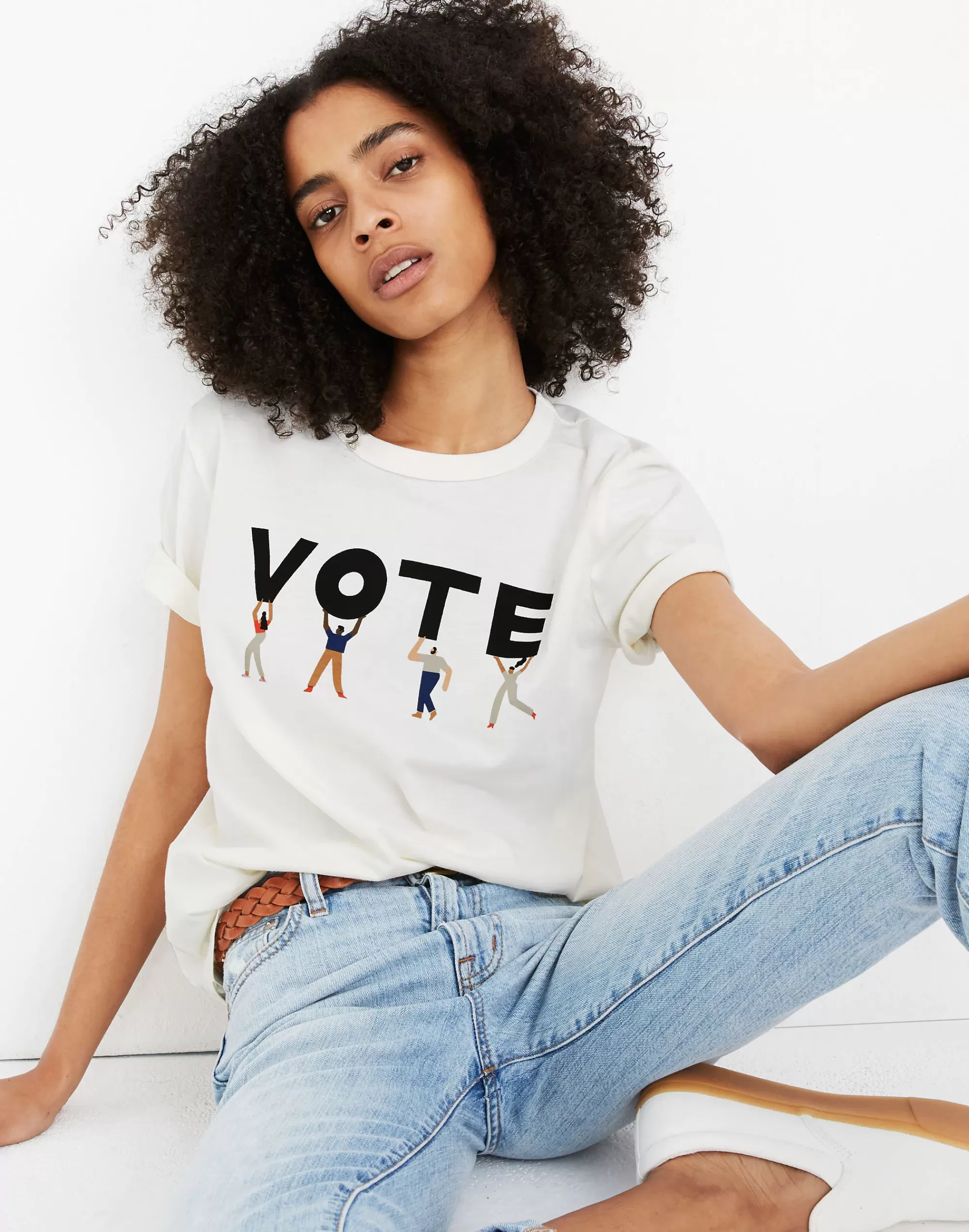 Madewell Tees>Women's Vote Graphic Tomboy Tee | Lighthouse