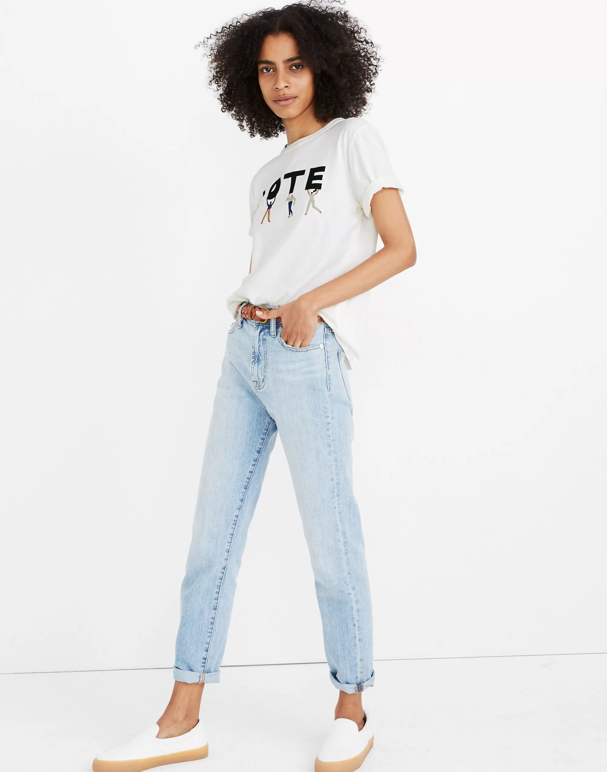 Madewell Tees>Women's Vote Graphic Tomboy Tee | Lighthouse