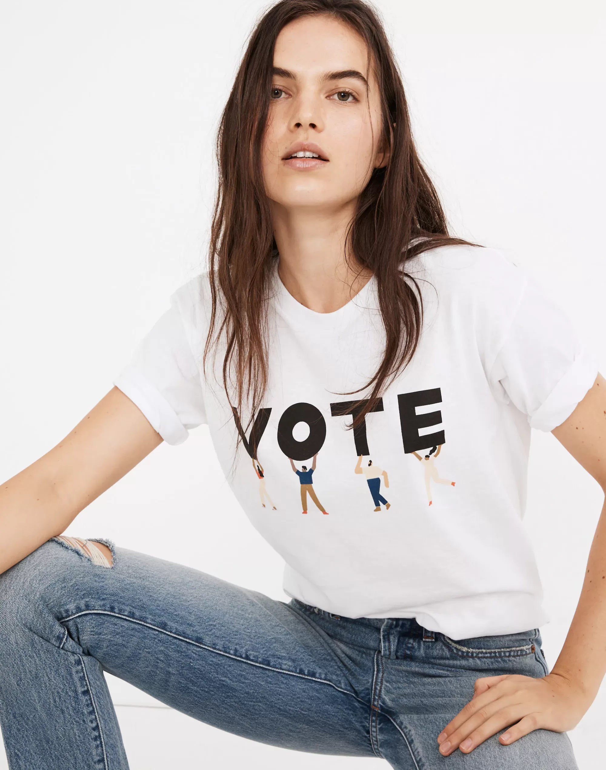 Madewell Tees>Women's Vote Graphic Unisex Tee | Lighthouse