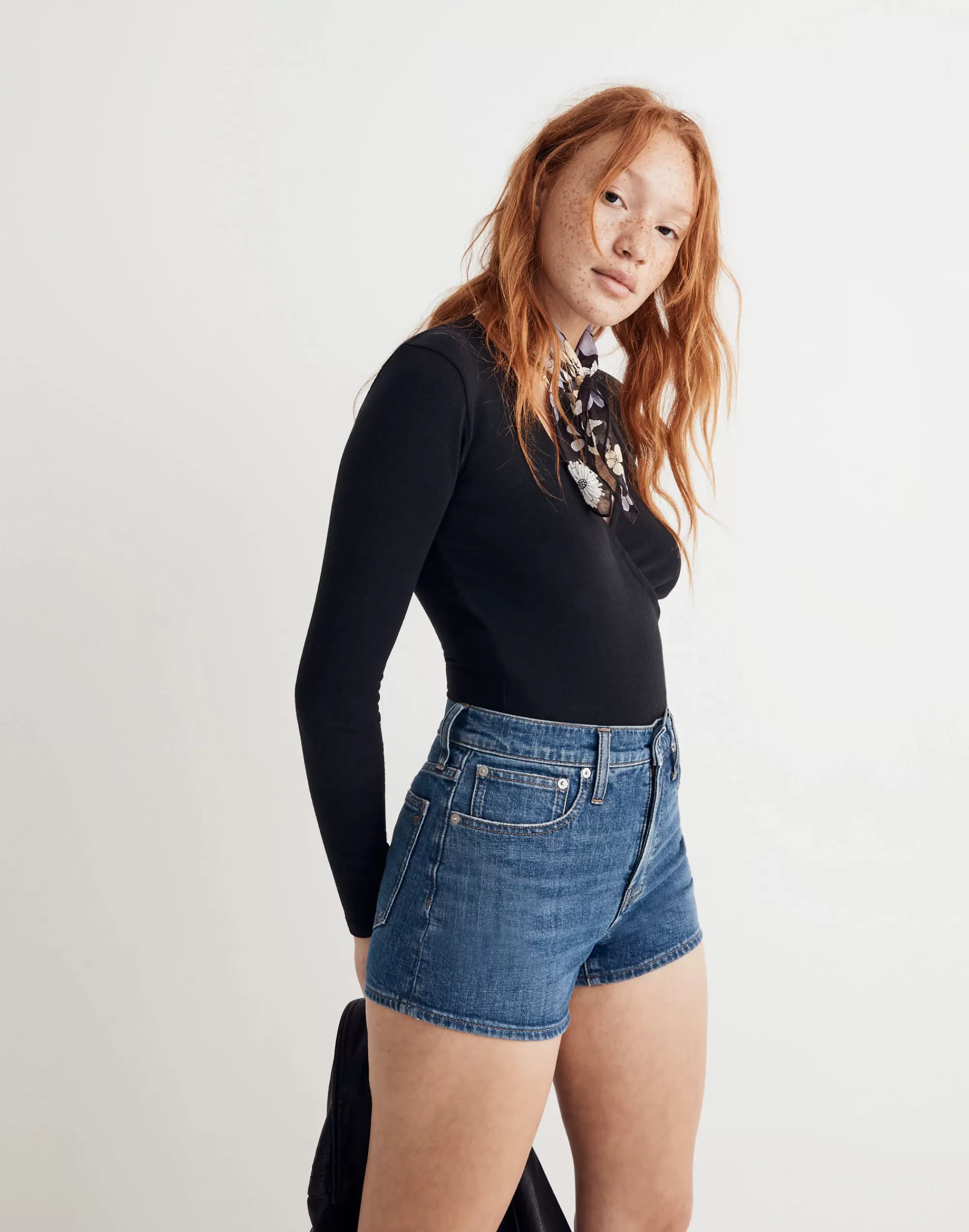 Madewell Tees>Women's Wrap Thong Bodysuit | True Black