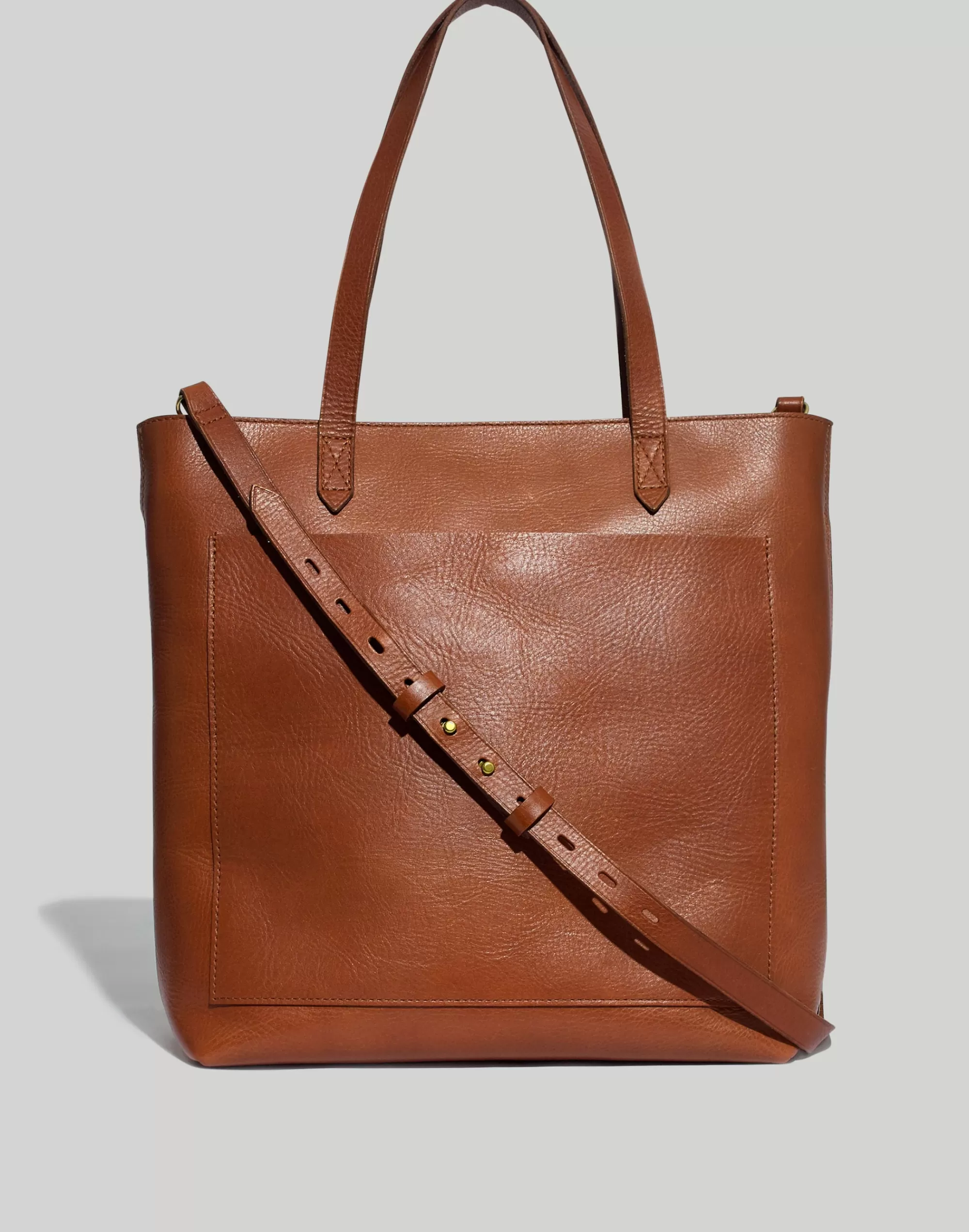 Madewell Totes>Women's Zip-Top Medium Transport Tote | English Saddle