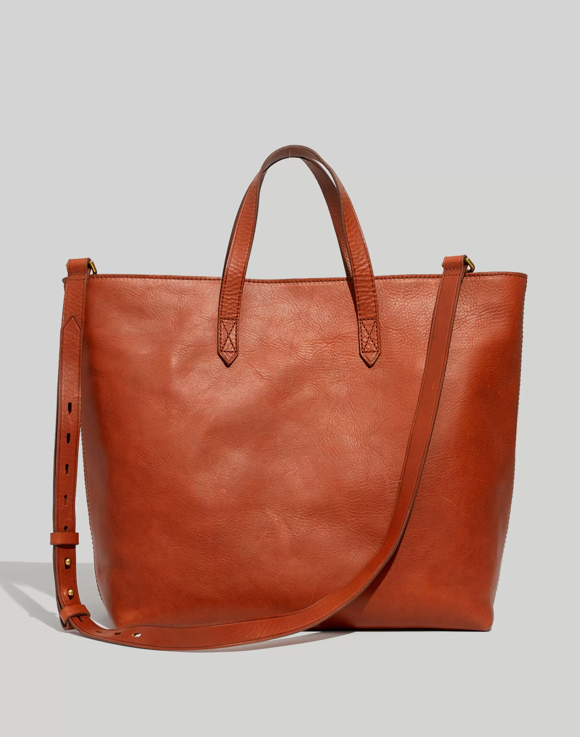 Madewell Totes>Women's Zip-Top Transport Carryall | English Saddle