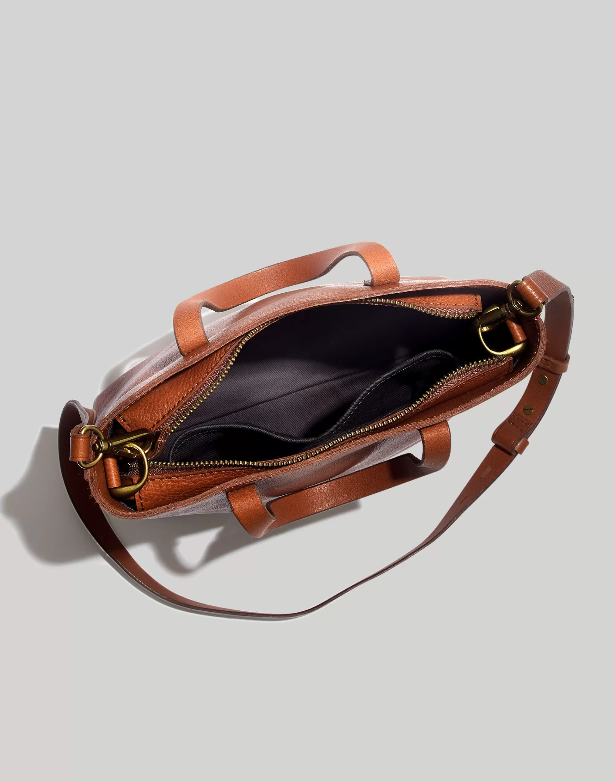 Madewell Crossbody Bags>Women's Zip-Top Transport Crossbody | English Saddle