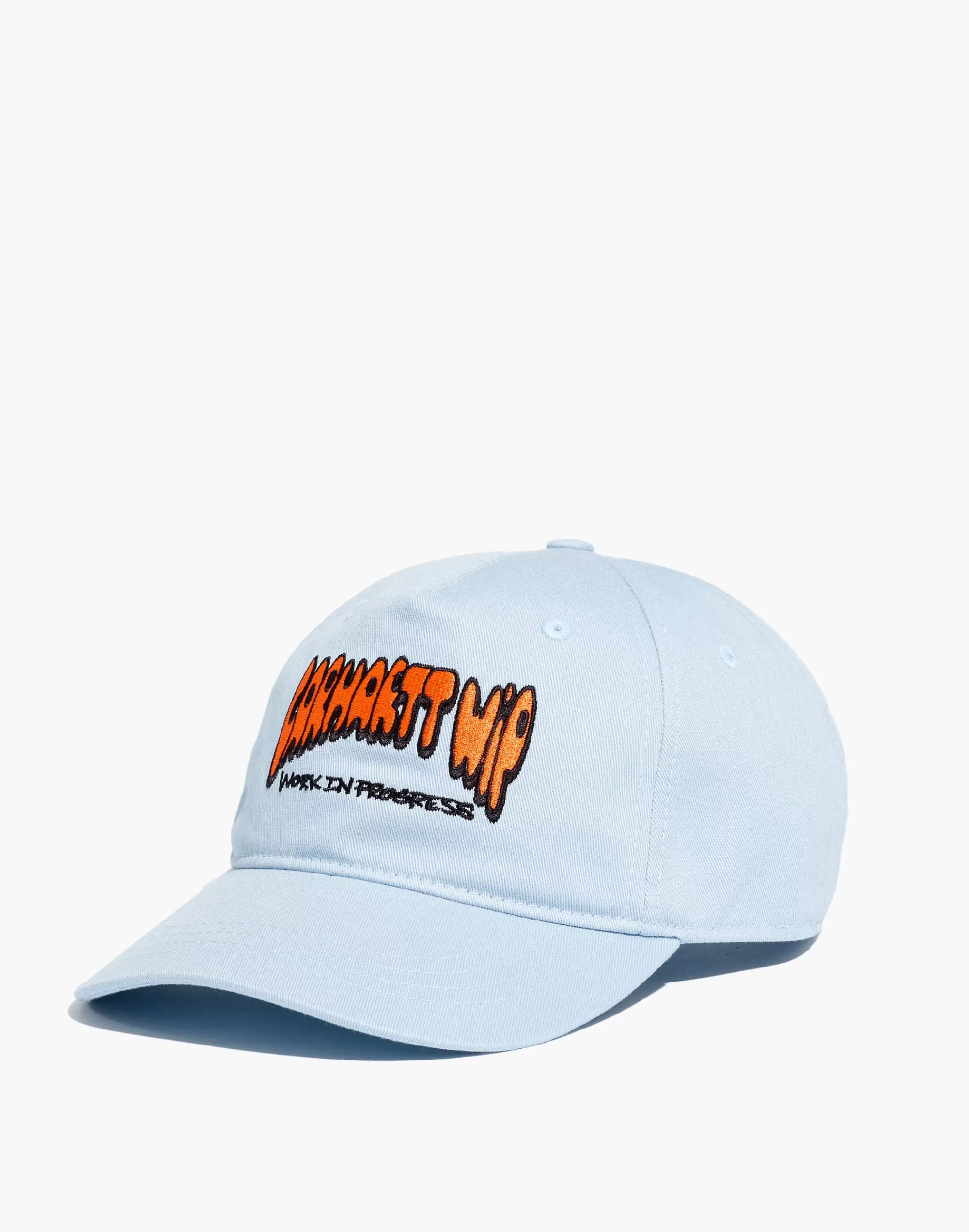 Madewell Hats>Work In Progress Bubble Script Baseball Cap Misty Sky