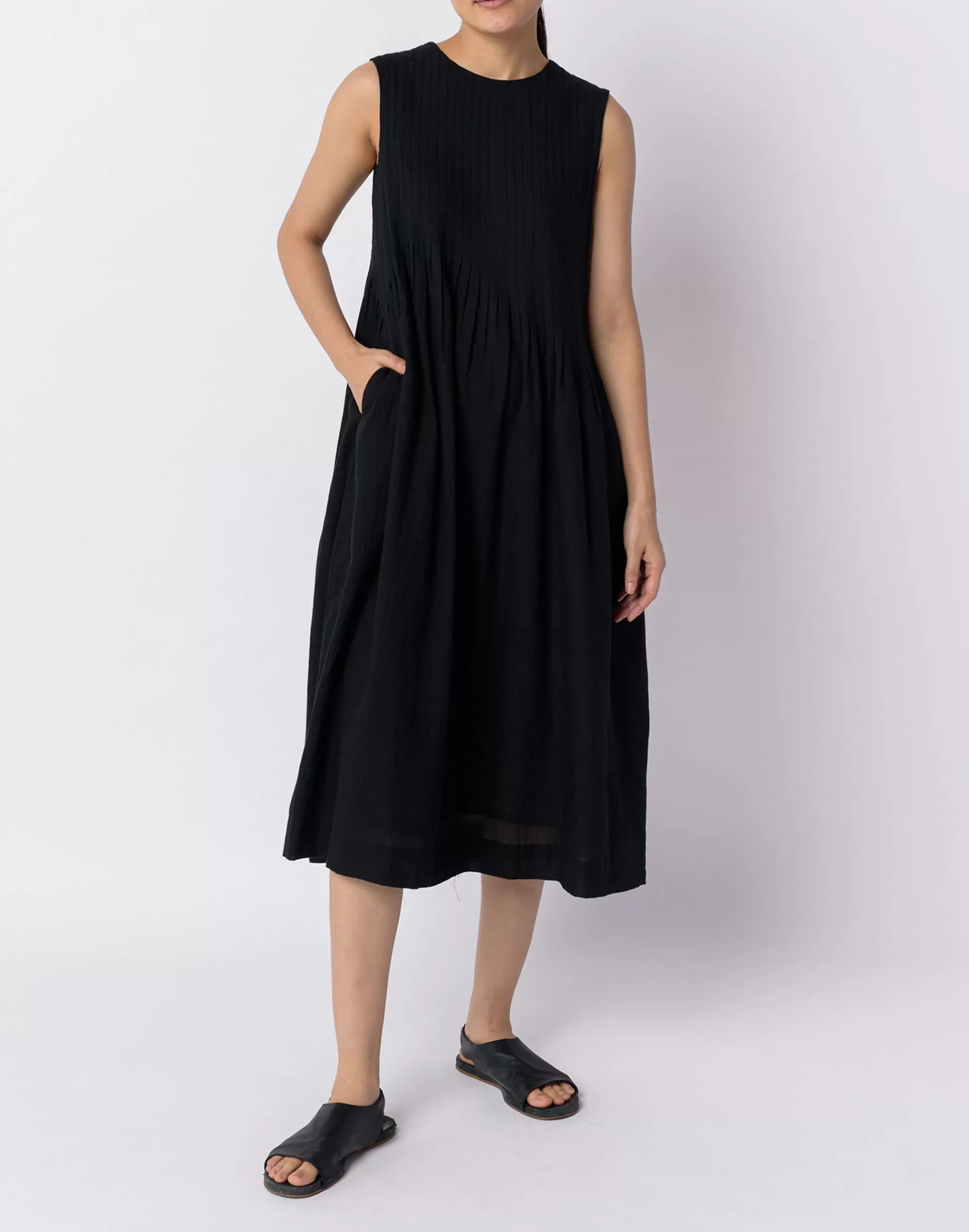 Madewell Dresses>World Of Crow Cotton Minimal Dress Black