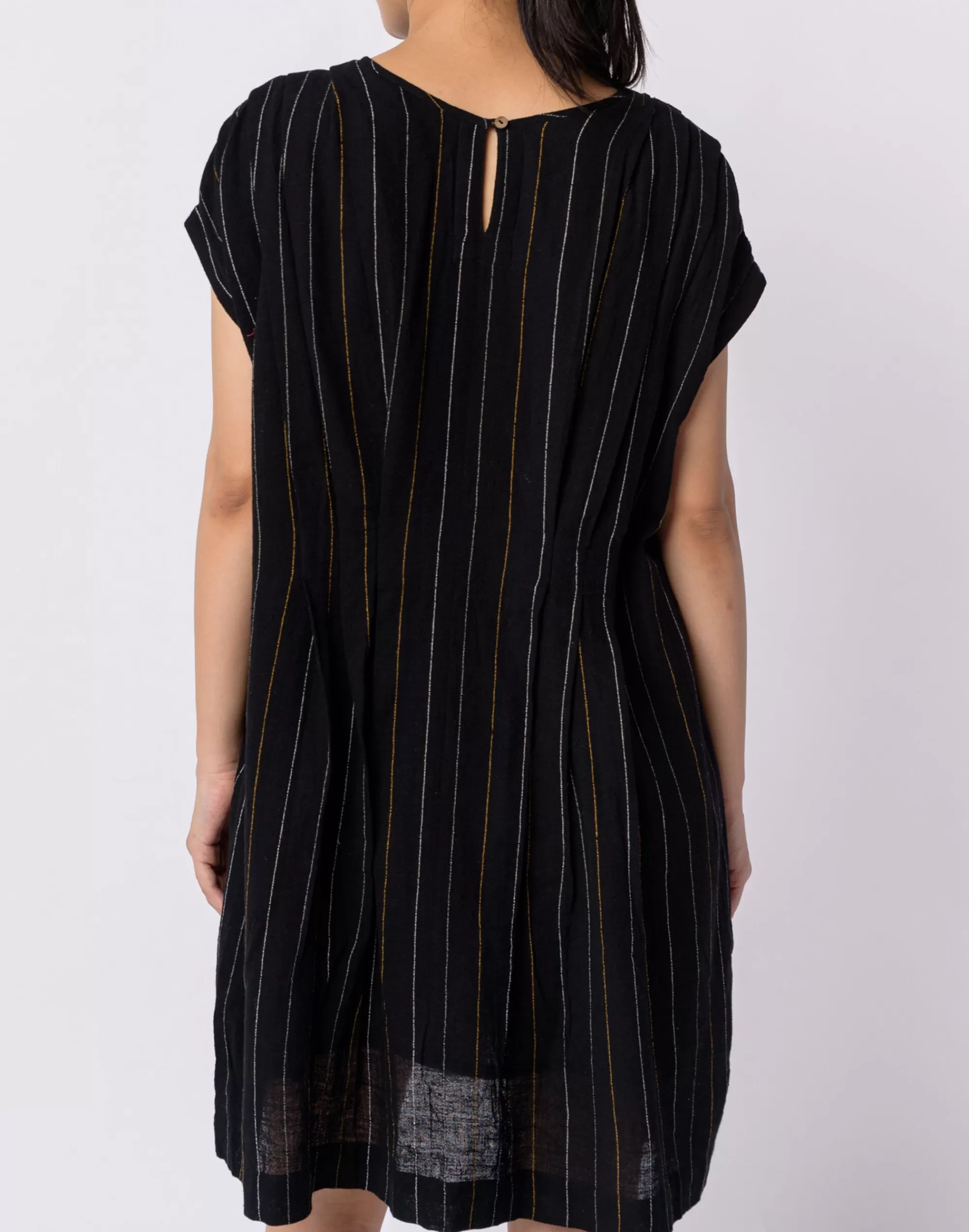 Madewell Dresses>World Of Crow Chalk Striped Dress Black