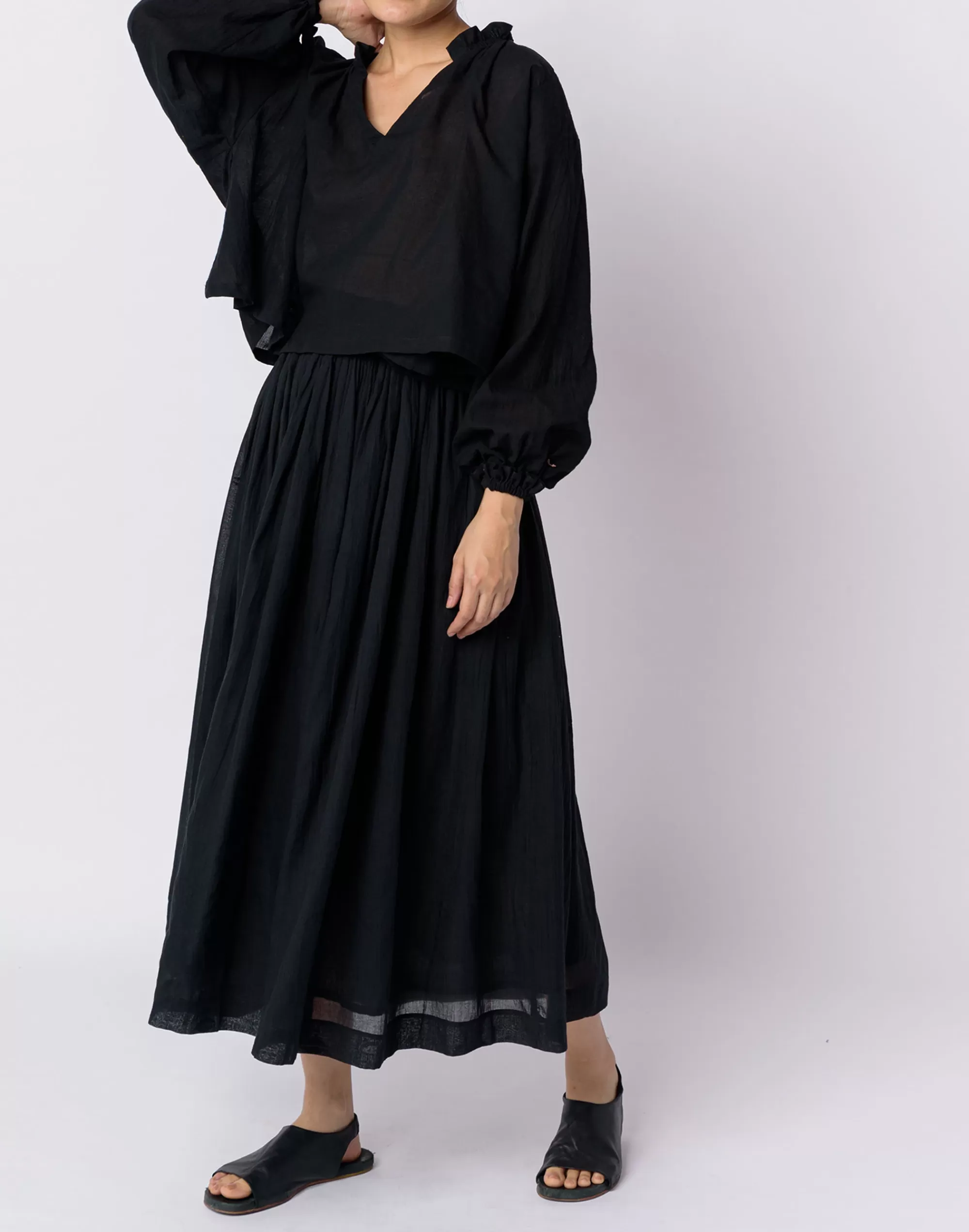 Madewell Skirts>World Of Crow Classic Pull-On Skirt Black